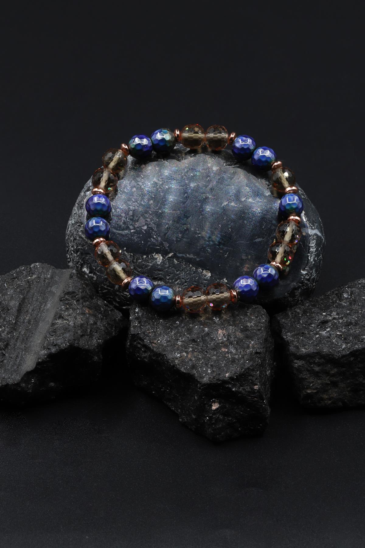 His Taşı - Zultanit - Hematit Doğal Taş Tasarım Bileklik 