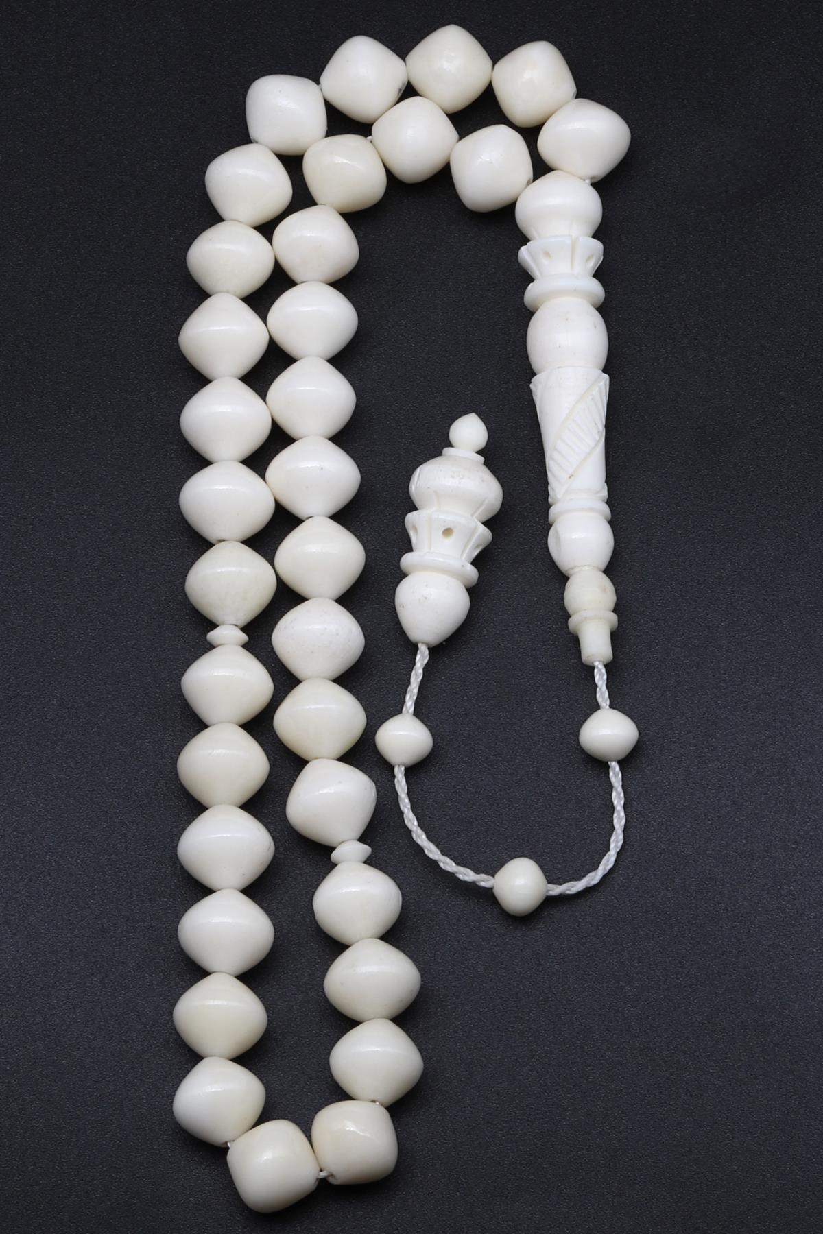 İmame Oymalı Kemik Tesbih 9 mm İstanbul Kesim