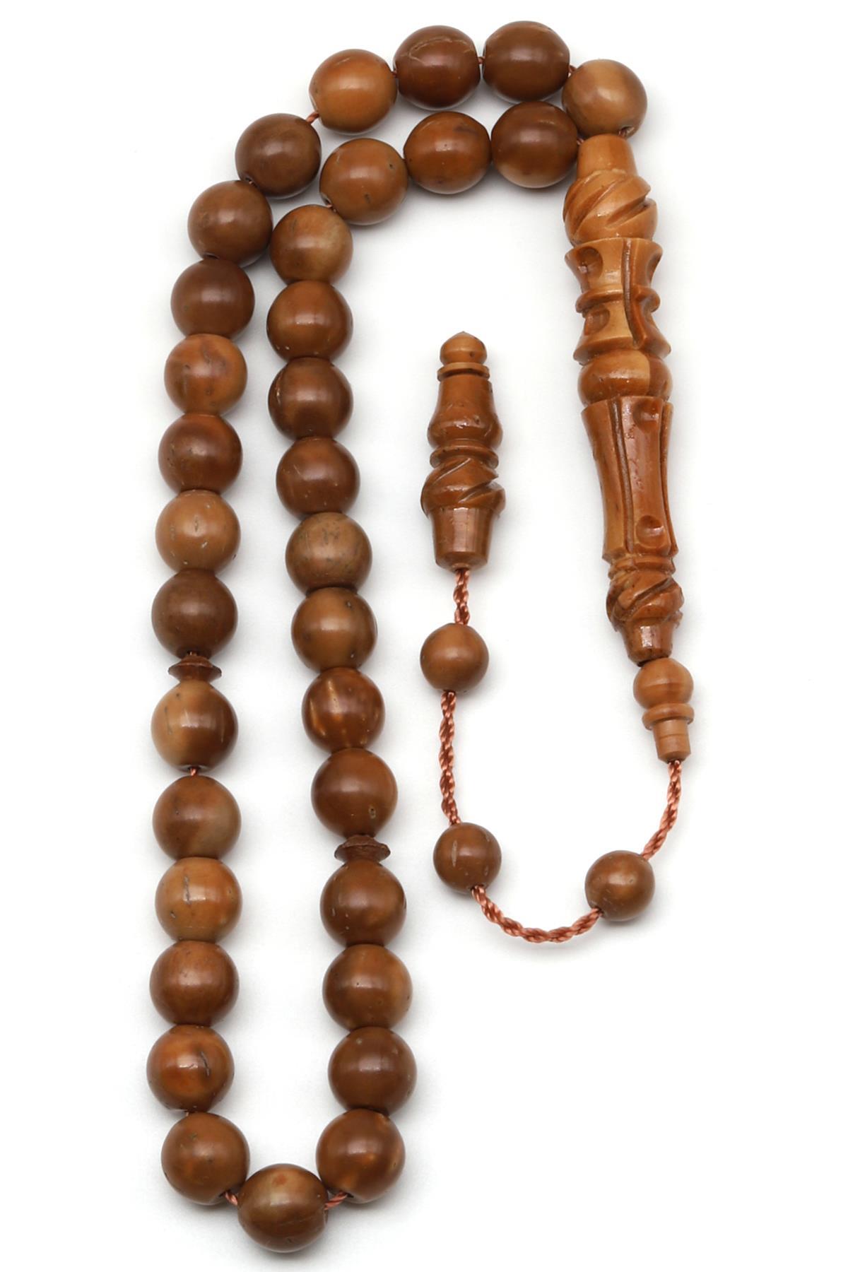 İmame Oymalı Kuka Ağacı Tesbih 8 mm Küre Kesim