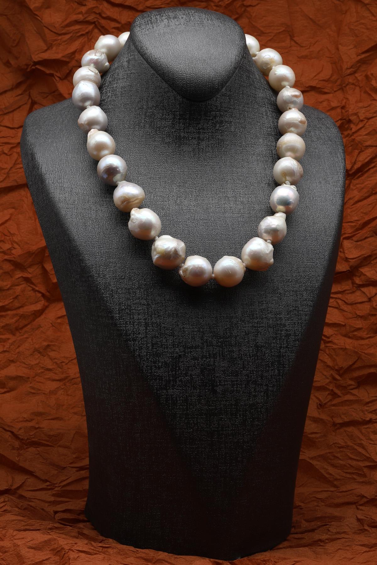 İnci Doğal Taş 925 Ayar Gümüş Kolye