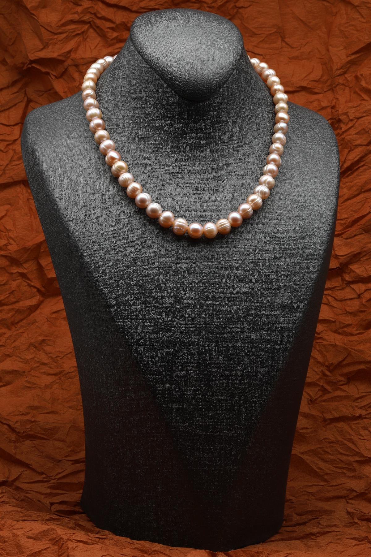 İnci Doğal Taş 925 Ayar Gümüş Kolye