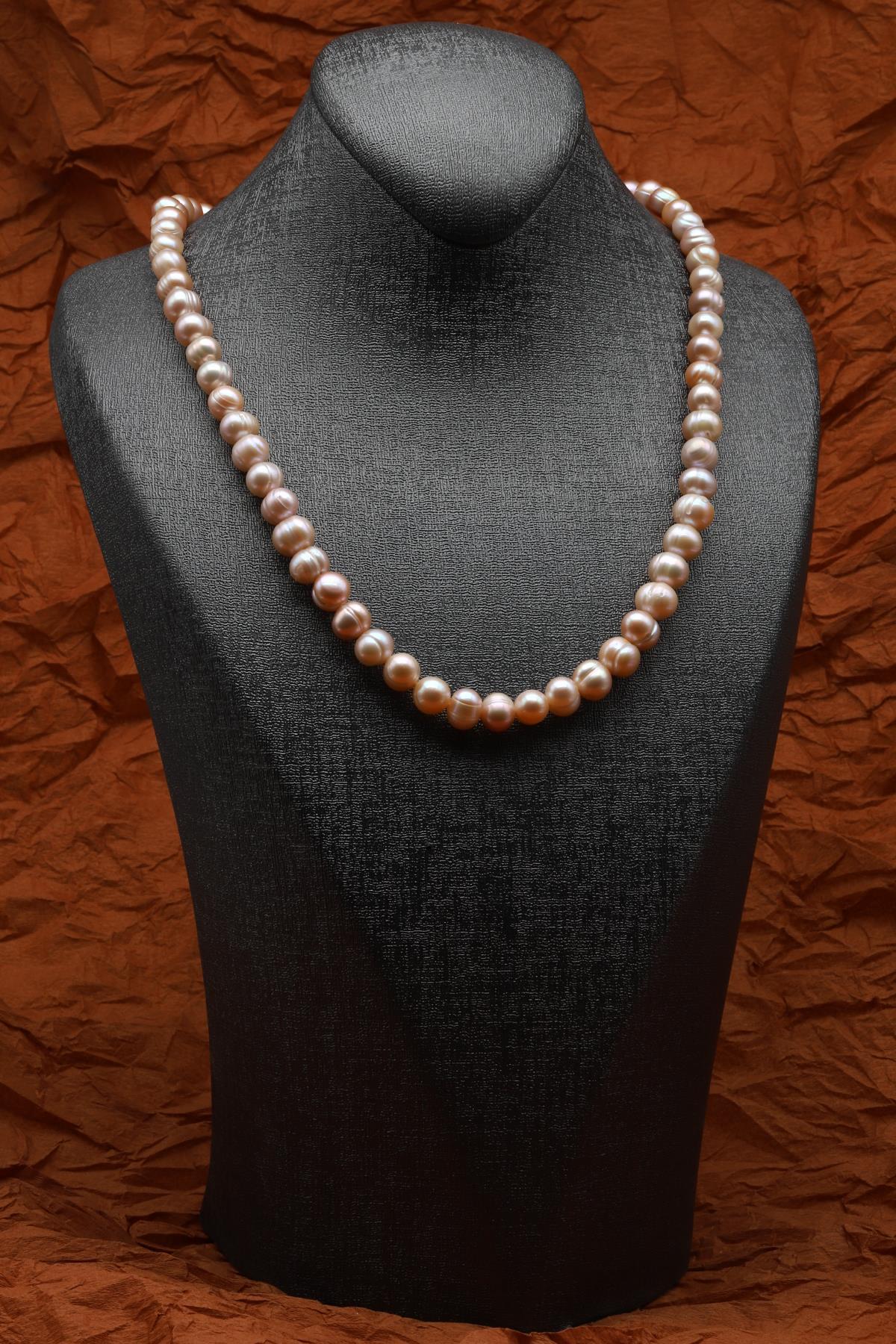 İnci Doğal Taş 925 Ayar Gümüş Kolye