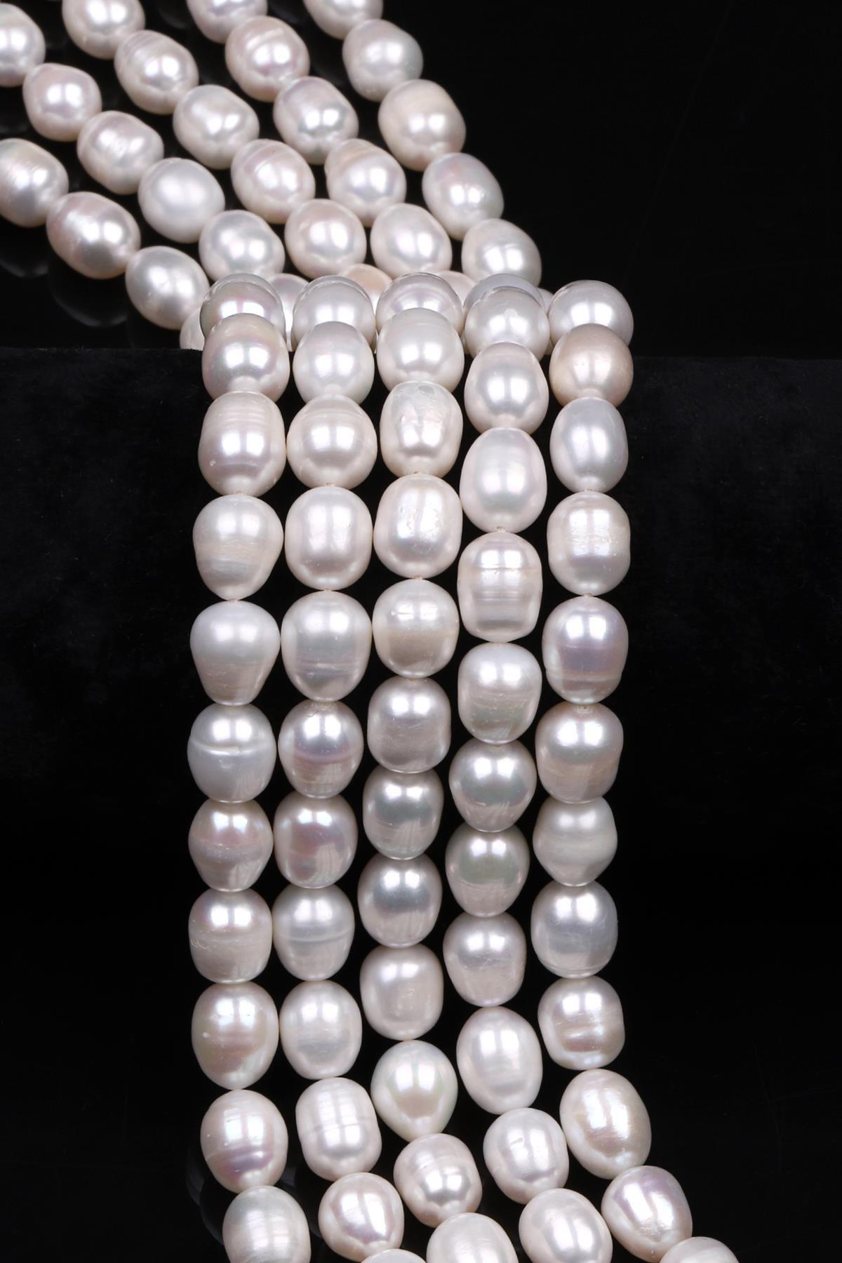 İnci Doğal Taş Dizi 8-9 mm Arpa Kesim