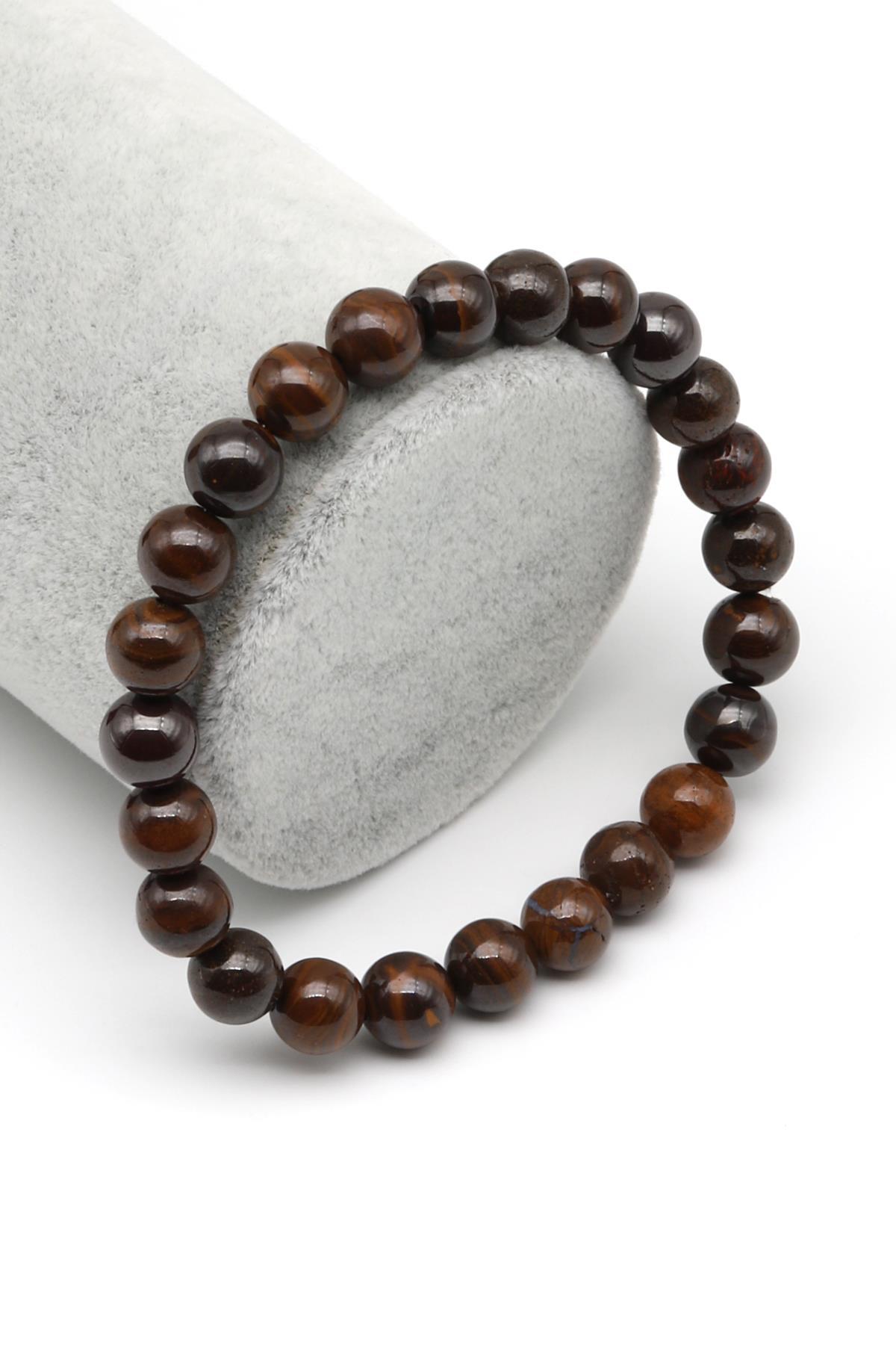 İron Opal Doğal Taş Bileklik 8 mm Küre Kesim