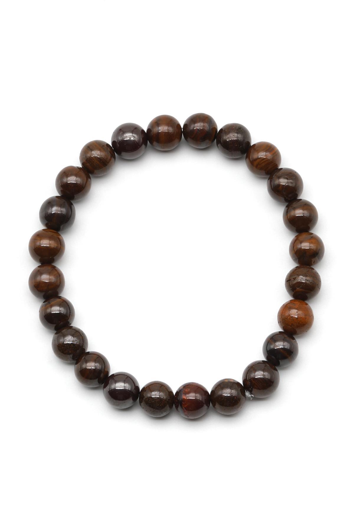 İron Opal Doğal Taş Bileklik 8 mm Küre Kesim