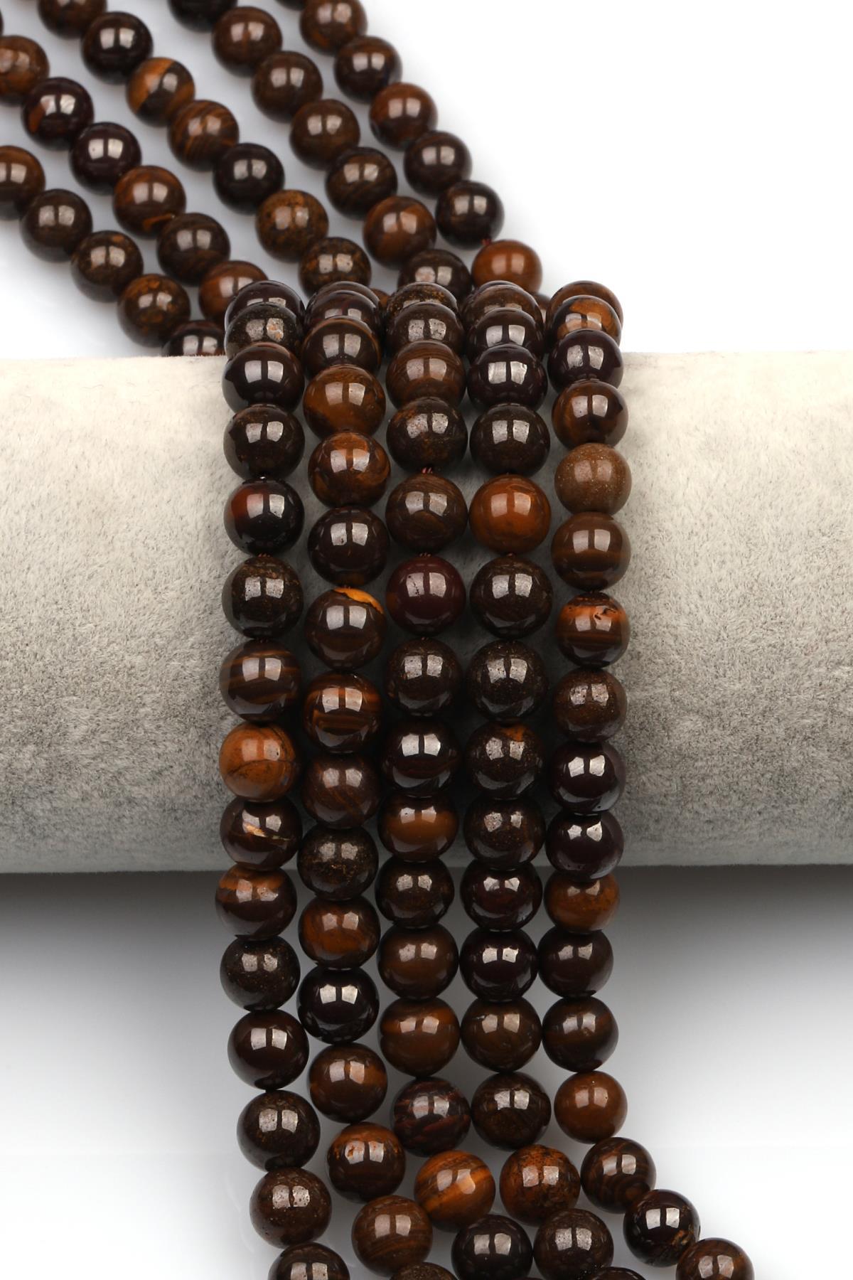 Iron Opal Doğal Taş Dizi 8 mm Küre Kesim