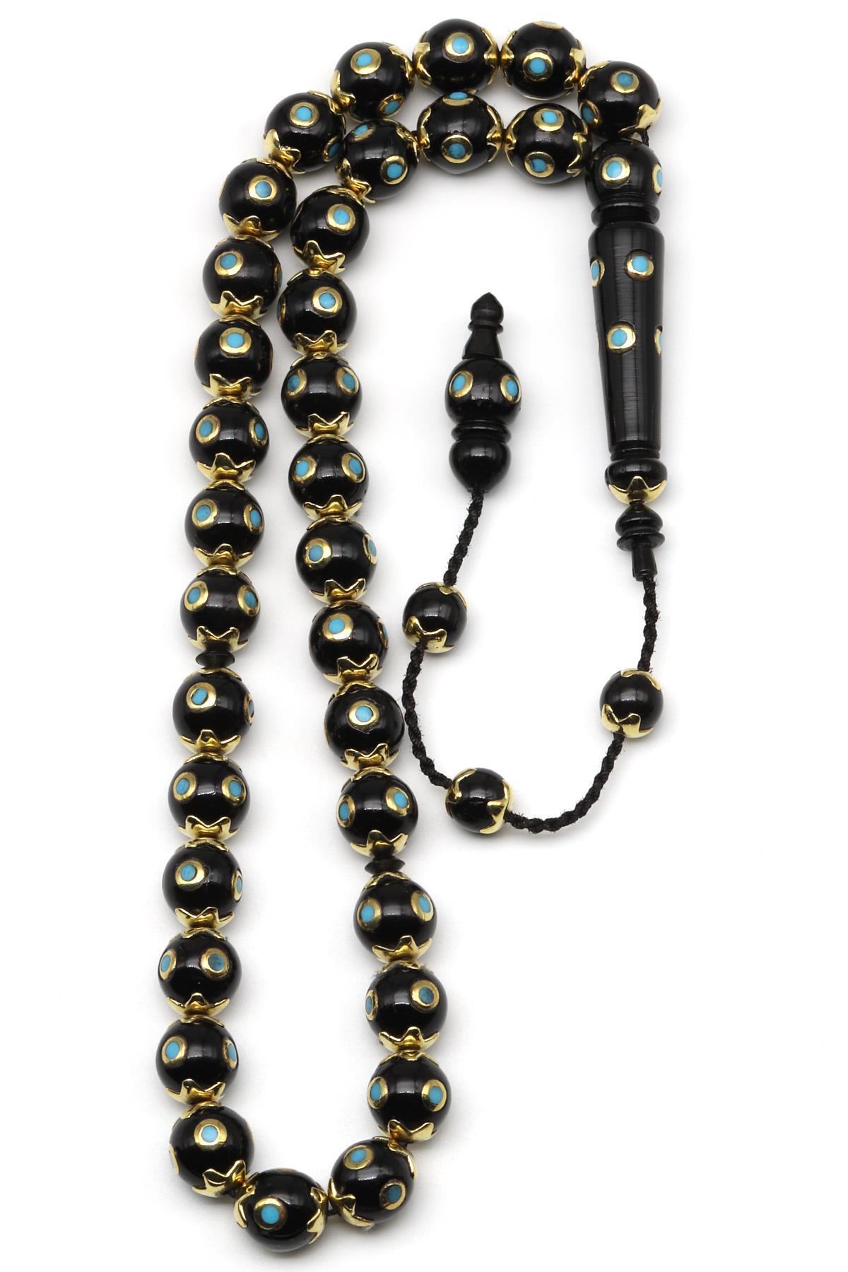 İşlemeli Kuka Ağacı Tesbih 10 mm Küre Kesim