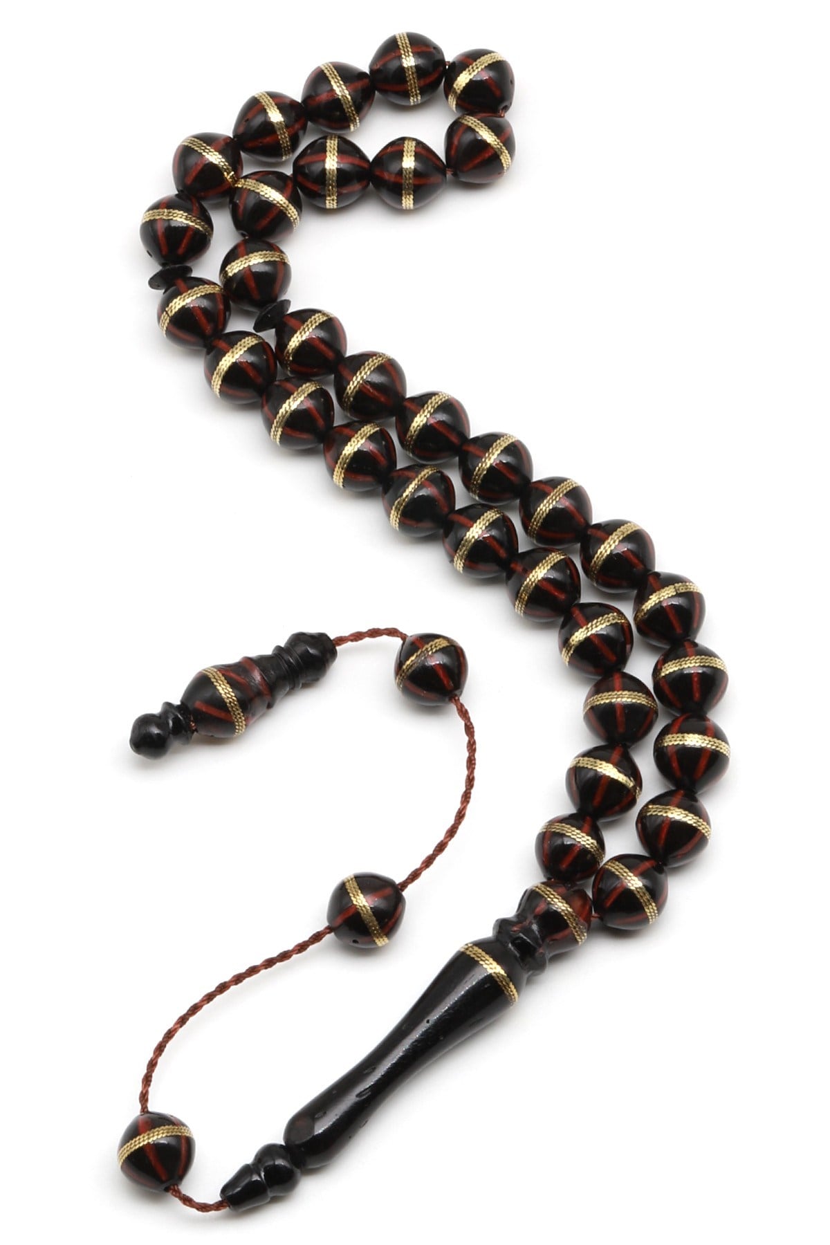 İşlemeli Kuka Ağacı Tesbih 7 x 8 mm Özel Kesim - T-1864