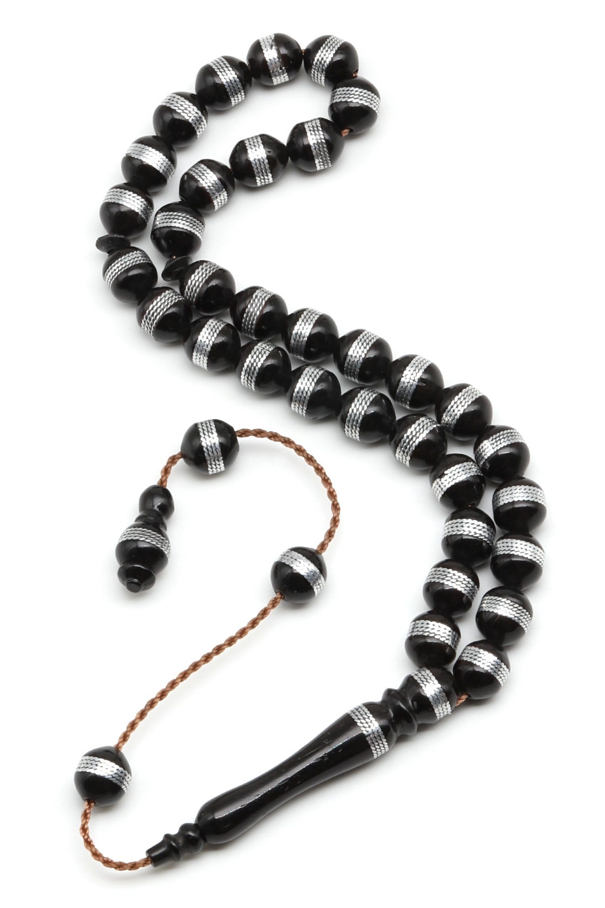 İşlemeli Kuka Ağacı Tesbih 7 x 8 mm Özel Kesim - T-1863