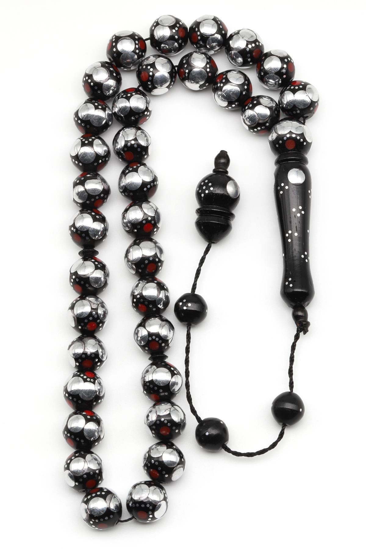 İşlemeli Kuka Tesbih 10 mm Küre Kesim