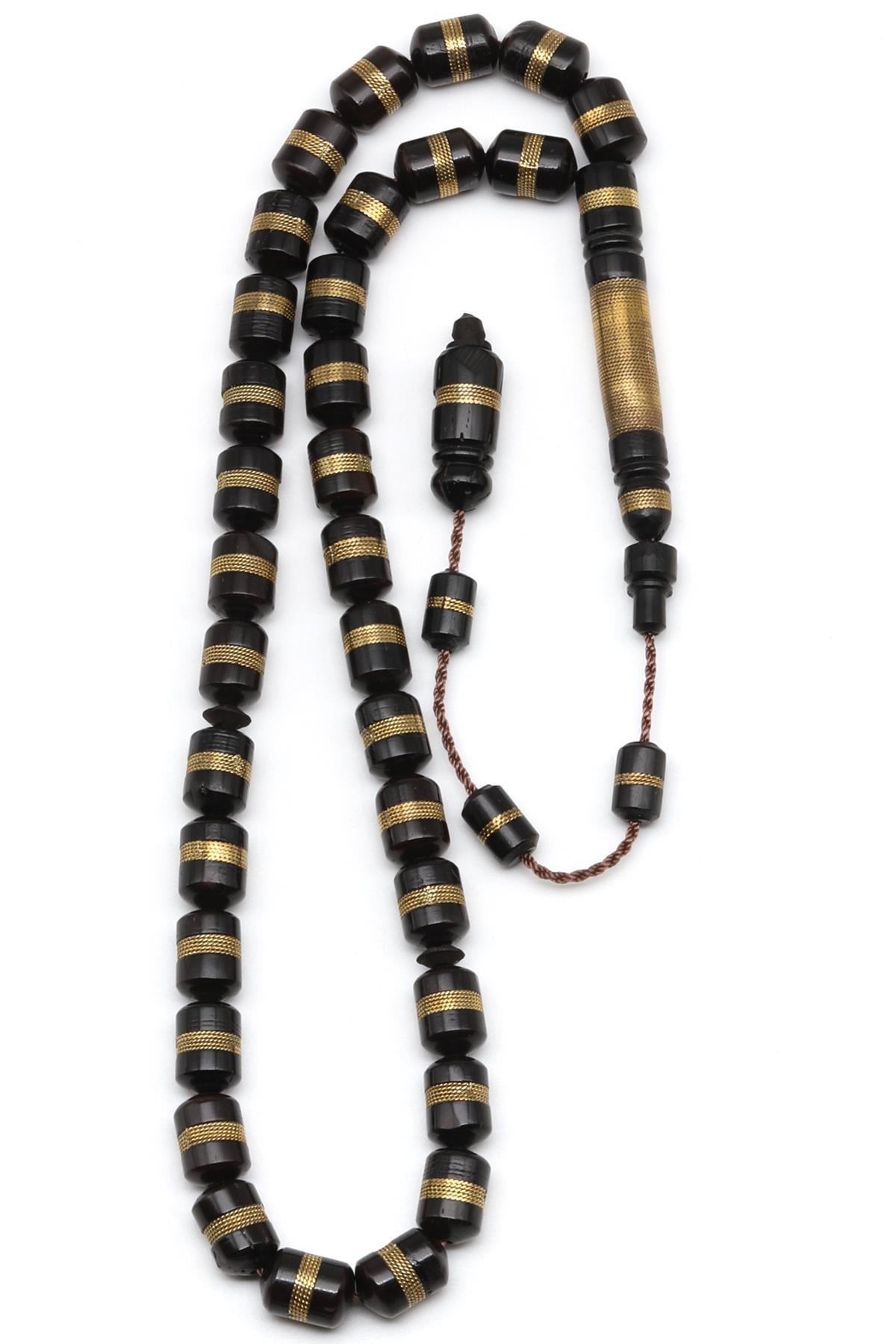 İşlemeli Kuka Tesbih 6 x 9 mm Kapsül Kesim - T-1540