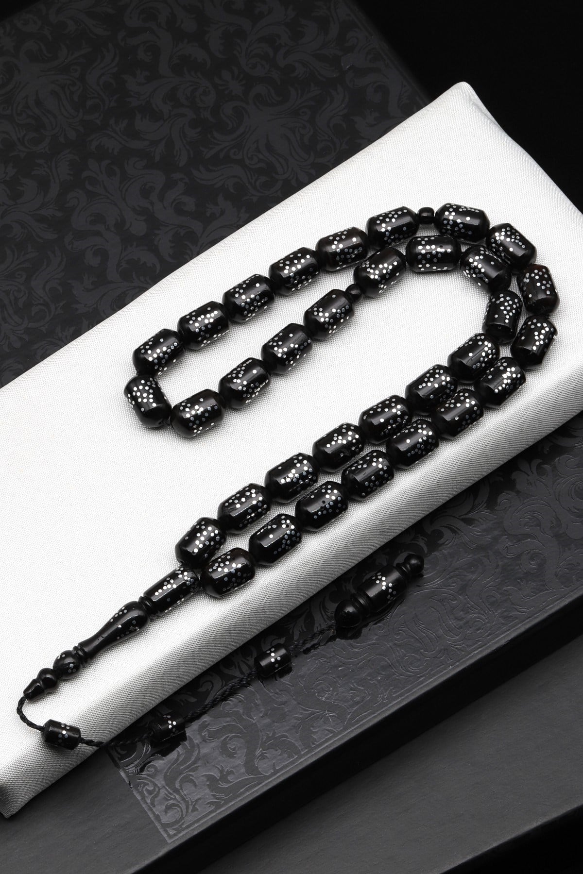 İşlemeli Kuka Tesbih 7 x 11 mm Kapsül Kesim - T-1676