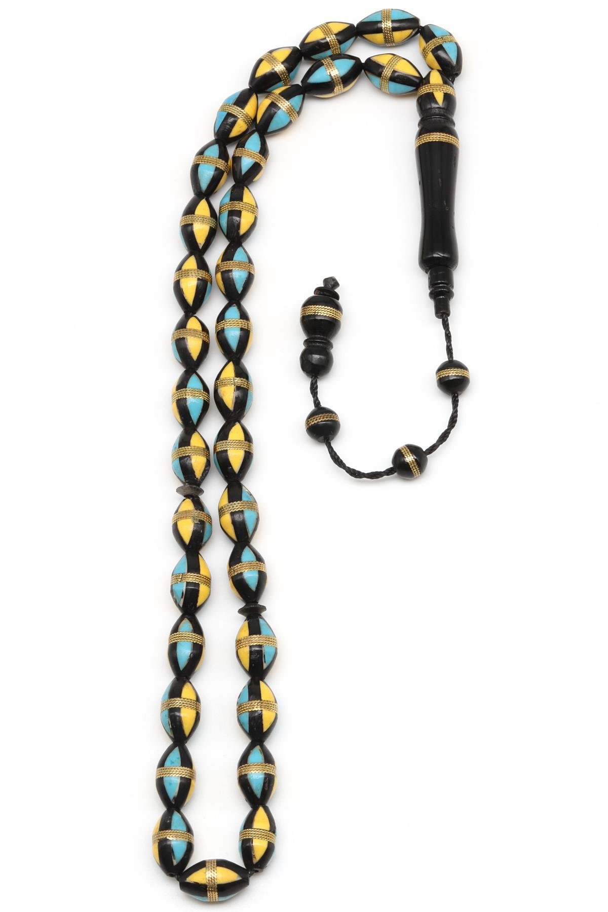 İşlemeli Kuka Tesbih 7 x 12 mm Arpa Kesim