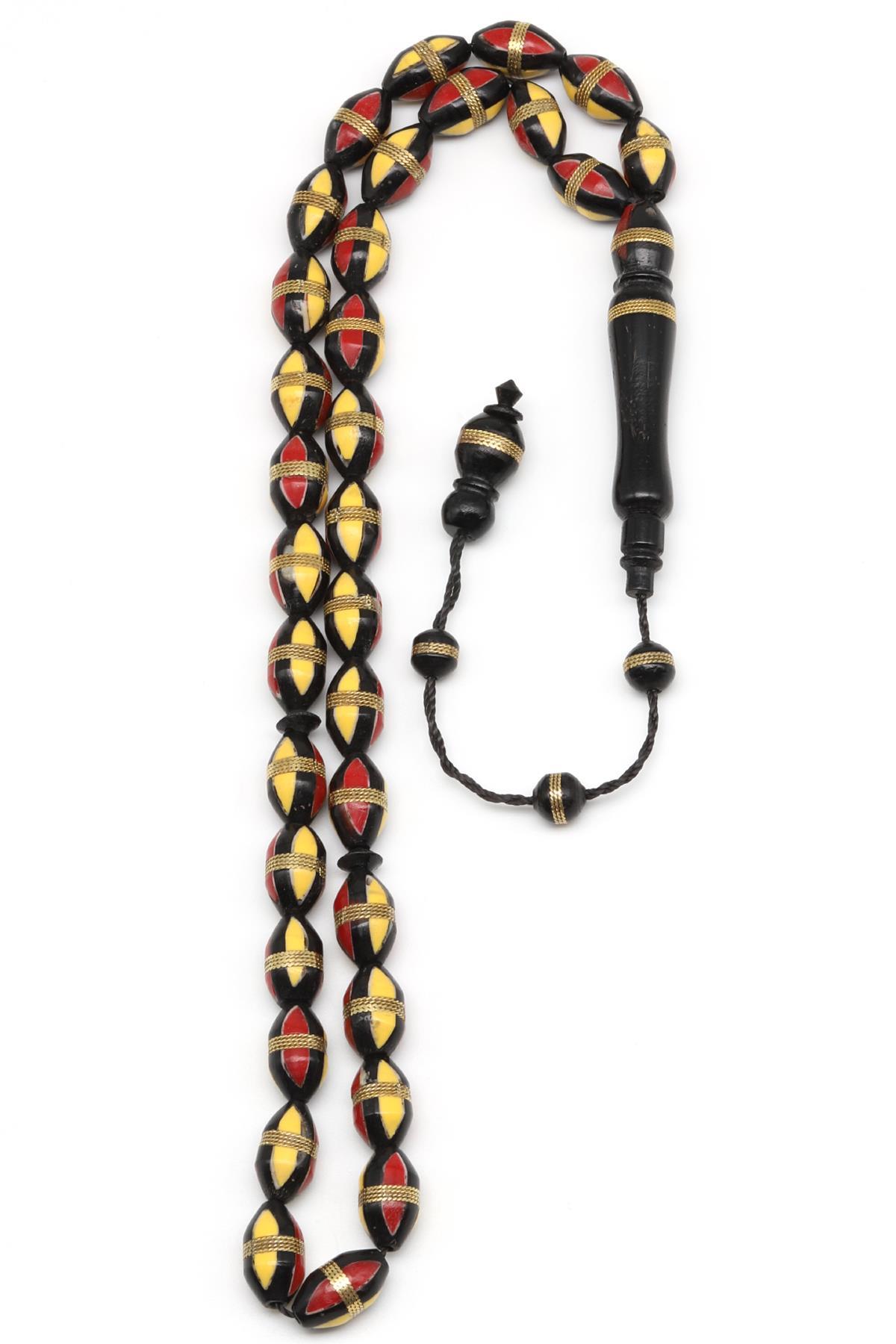 İşlemeli Kuka Tesbih 7 x 12 mm Arpa Kesim