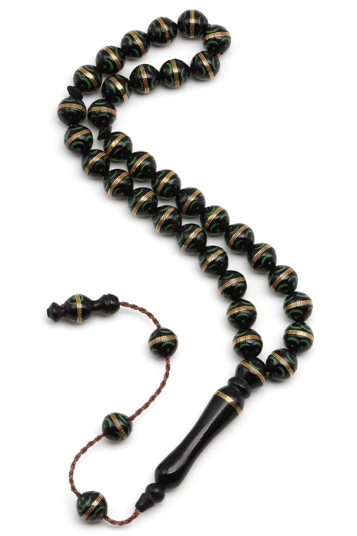 İşlemeli Kuka Tesbih 7 x 8 mm Küre Kesim - T-1680