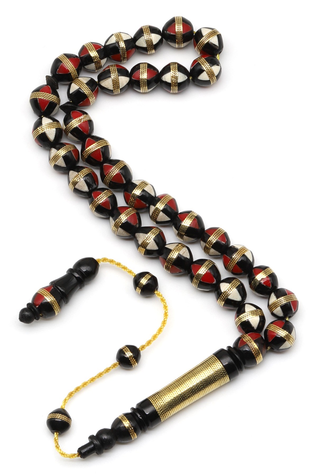 İşlemeli Kuka Tesbih 8 mm Küre Kesim - T-1601