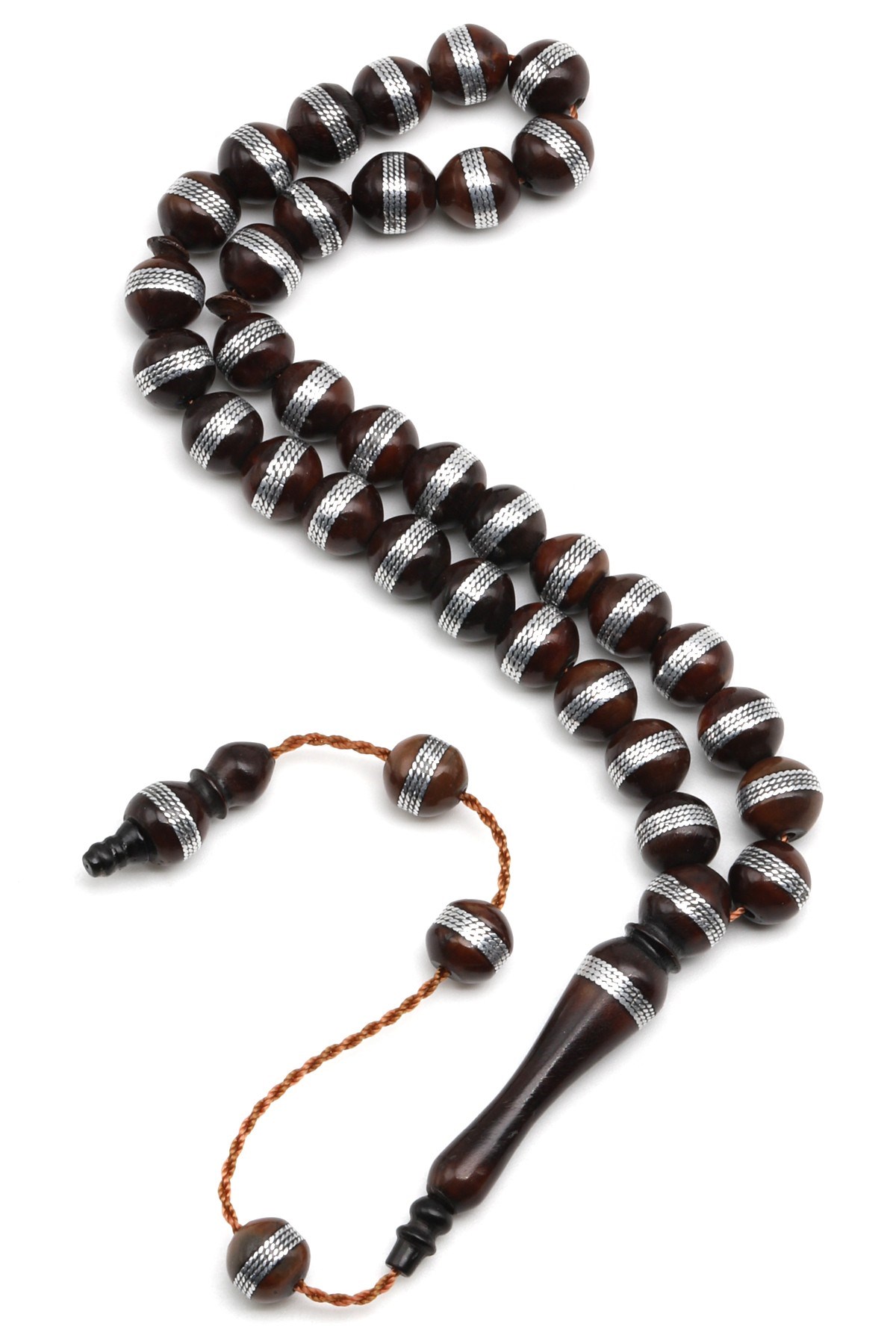 İşlemeli Kuka Tesbih 8 mm Küre Kesim - T-1678