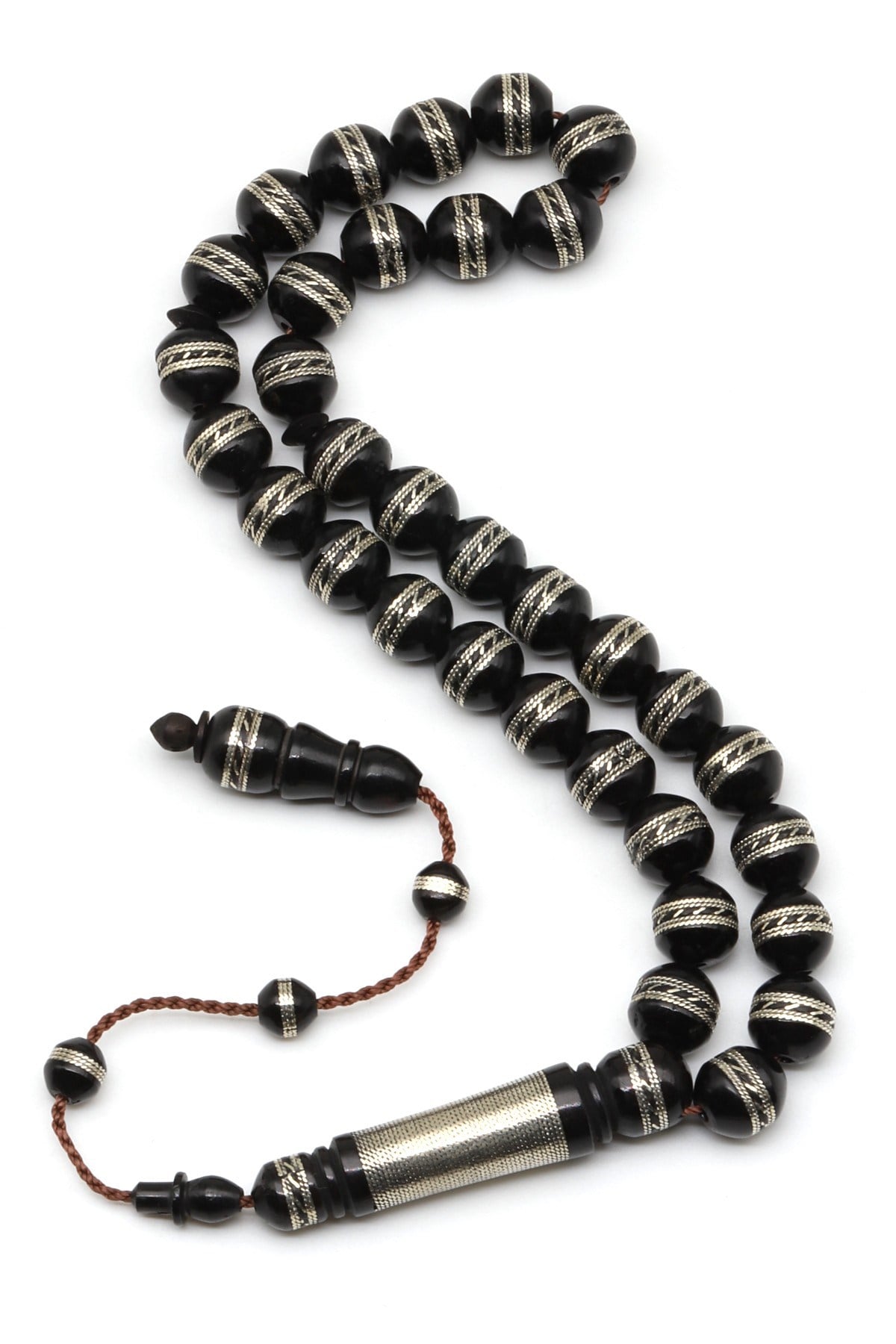 İşlemeli Kuka Tesbih 8 mm Küre Kesim - T-1602