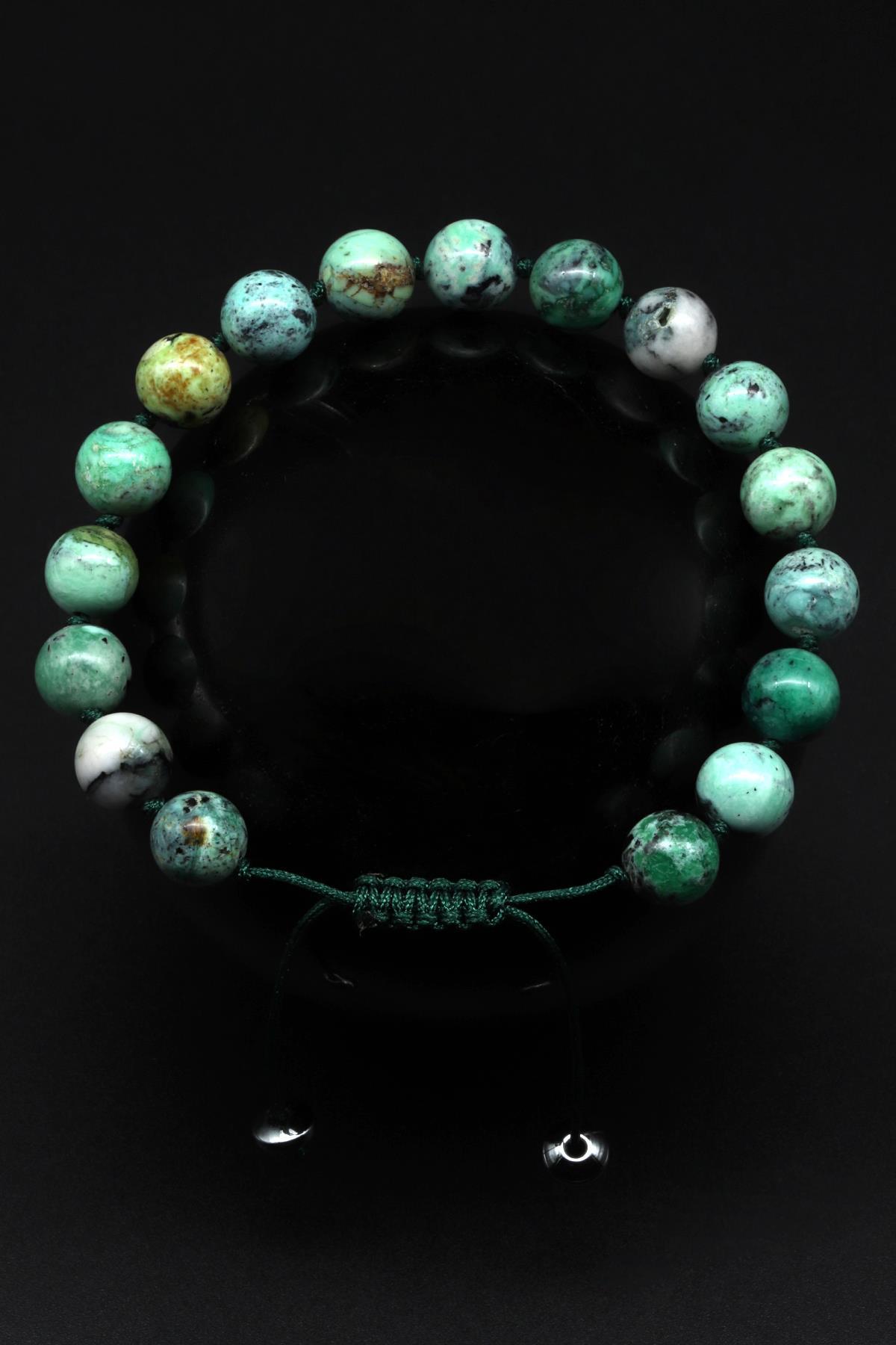 İspanya Varisit Doğal Taş Makrome Örme Bileklik