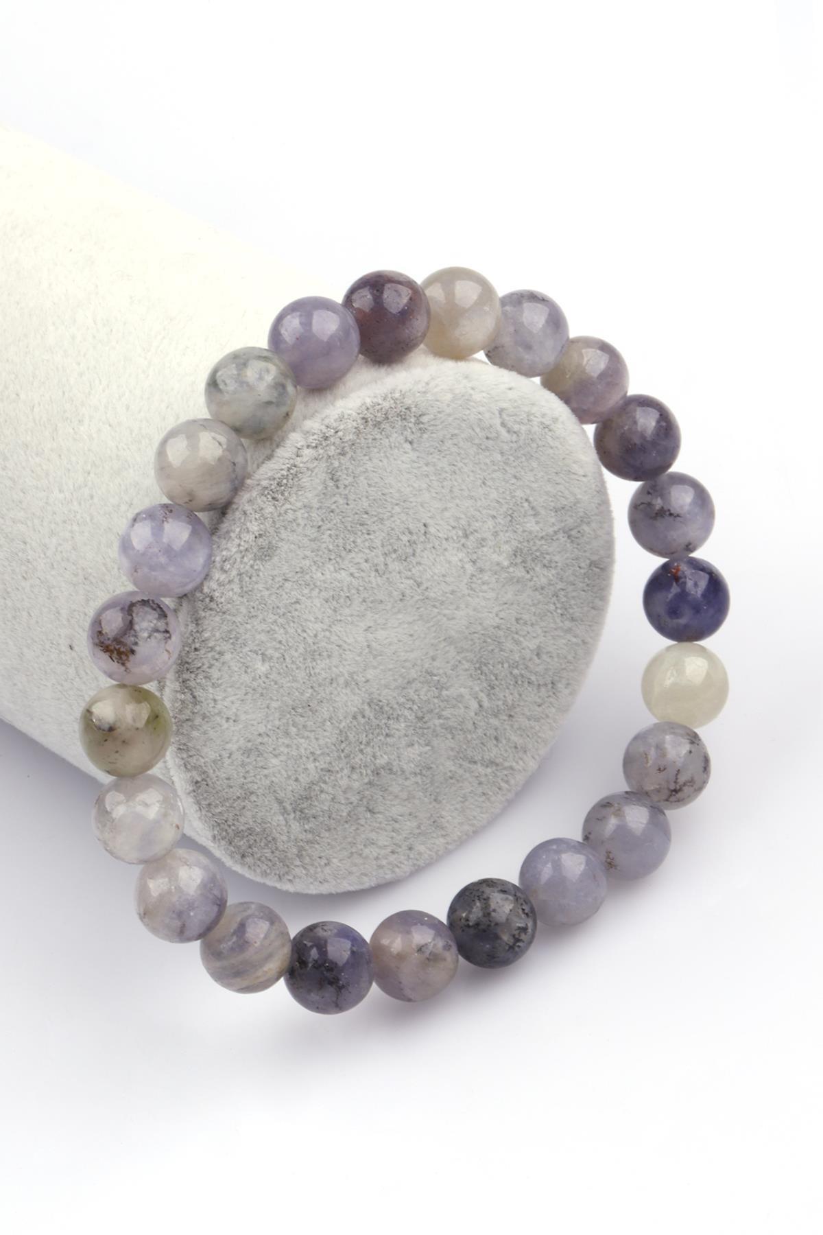 İyolit Doğal Taş 8 mm Küre Kesim Bileklik