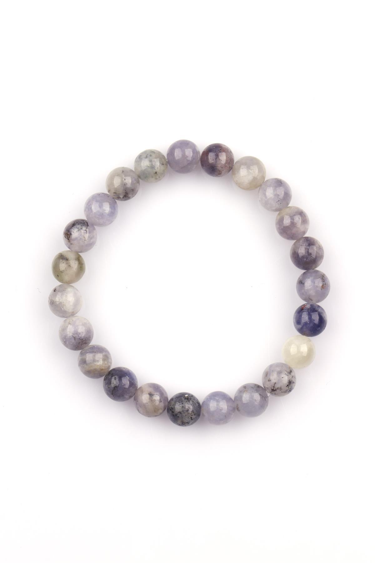 İyolit Doğal Taş 8 mm Küre Kesim Bileklik