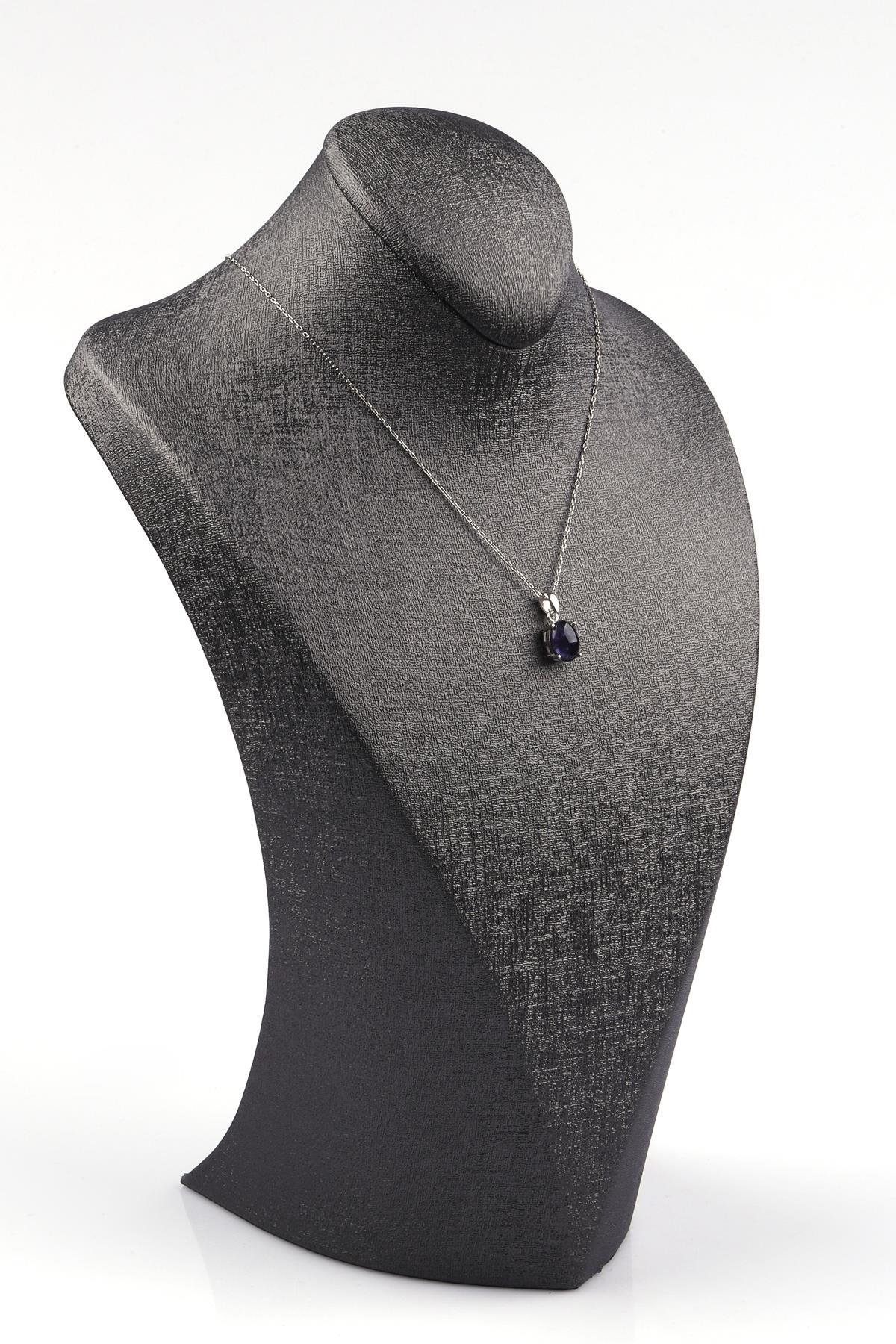 İyolit Doğal Taş 925 Ayar Gümüş Kolye