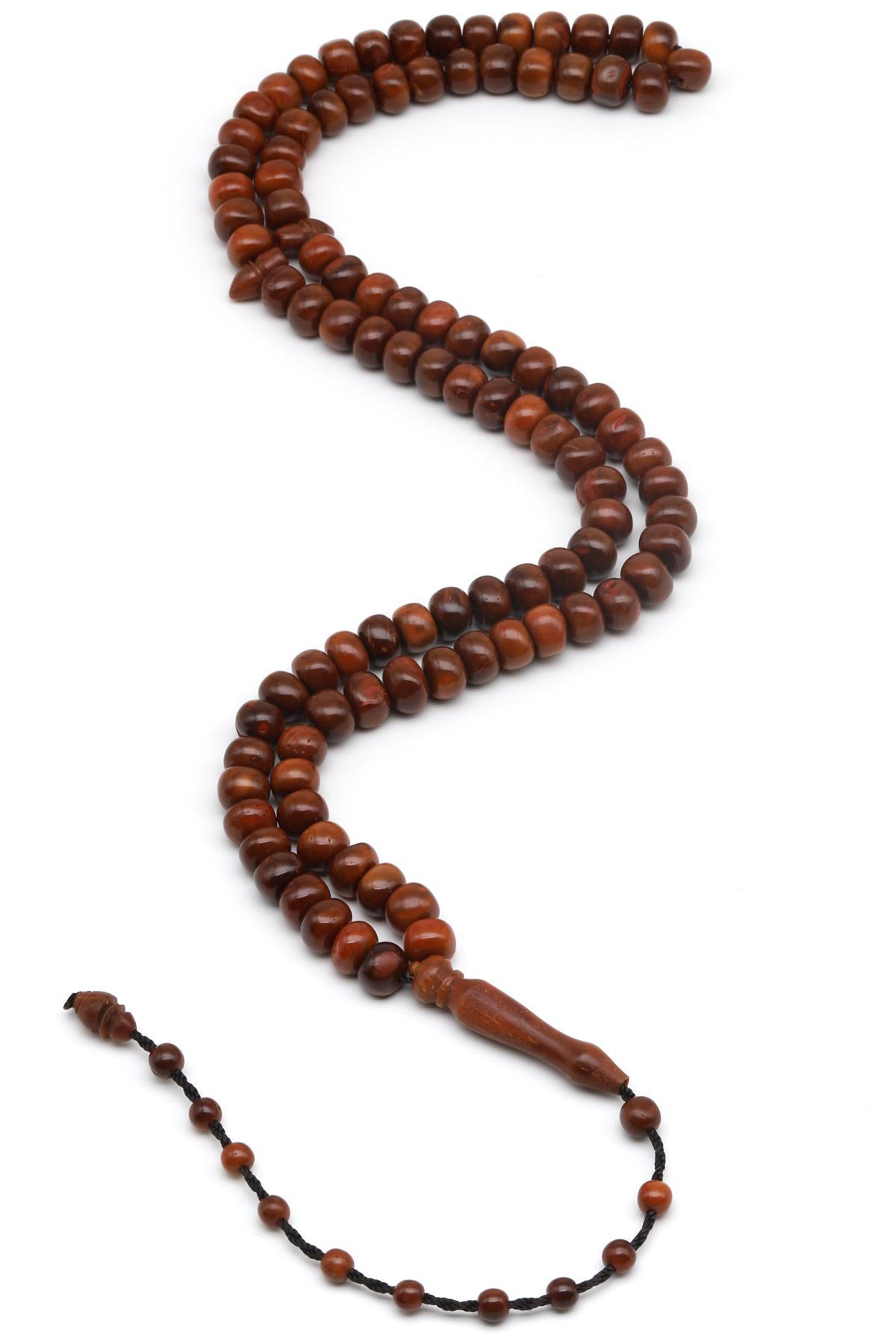 İznik Kuka Ağacı 99'Lu Tesbih 6 x 8 mm Rondel Kesim