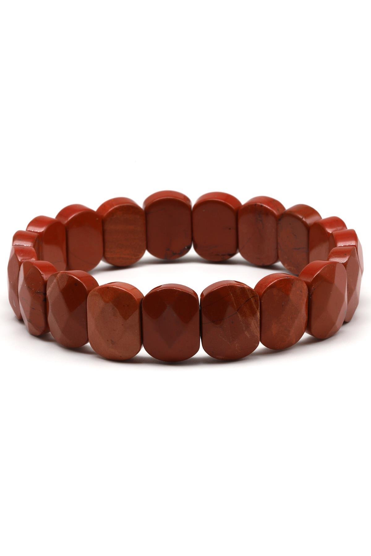 Jasper Doğal Taş Bileklik 11 x 15 mm Özel Kesim