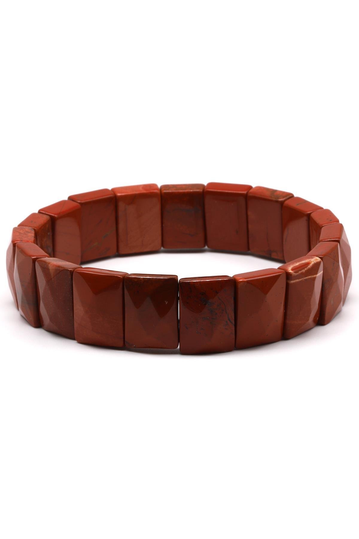 Jasper Doğal Taş Bileklik 11 x 15 mm Özel Kesim