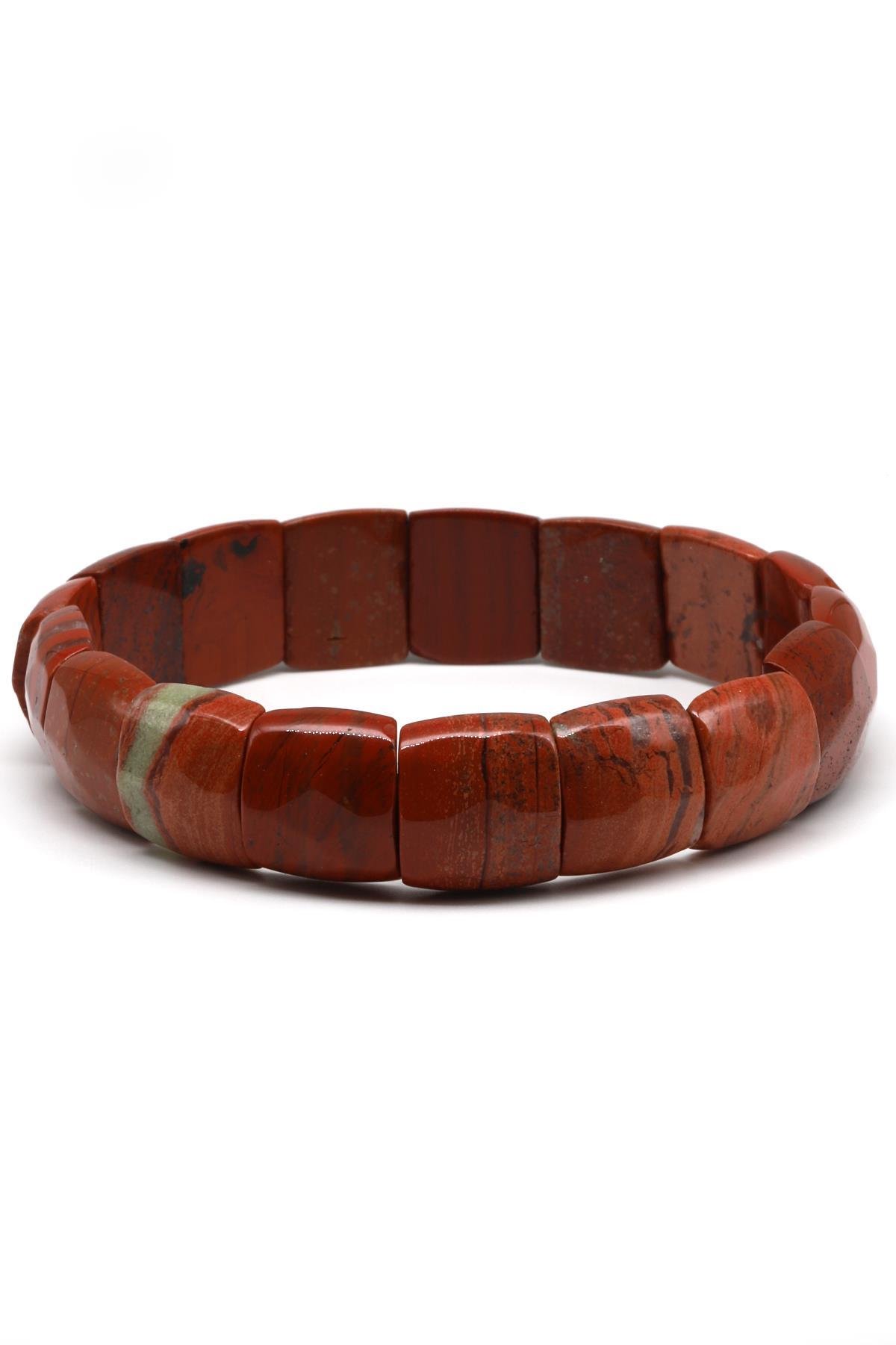 Jasper Doğal Taş Bileklik 13 x 14 mm Özel Kesim