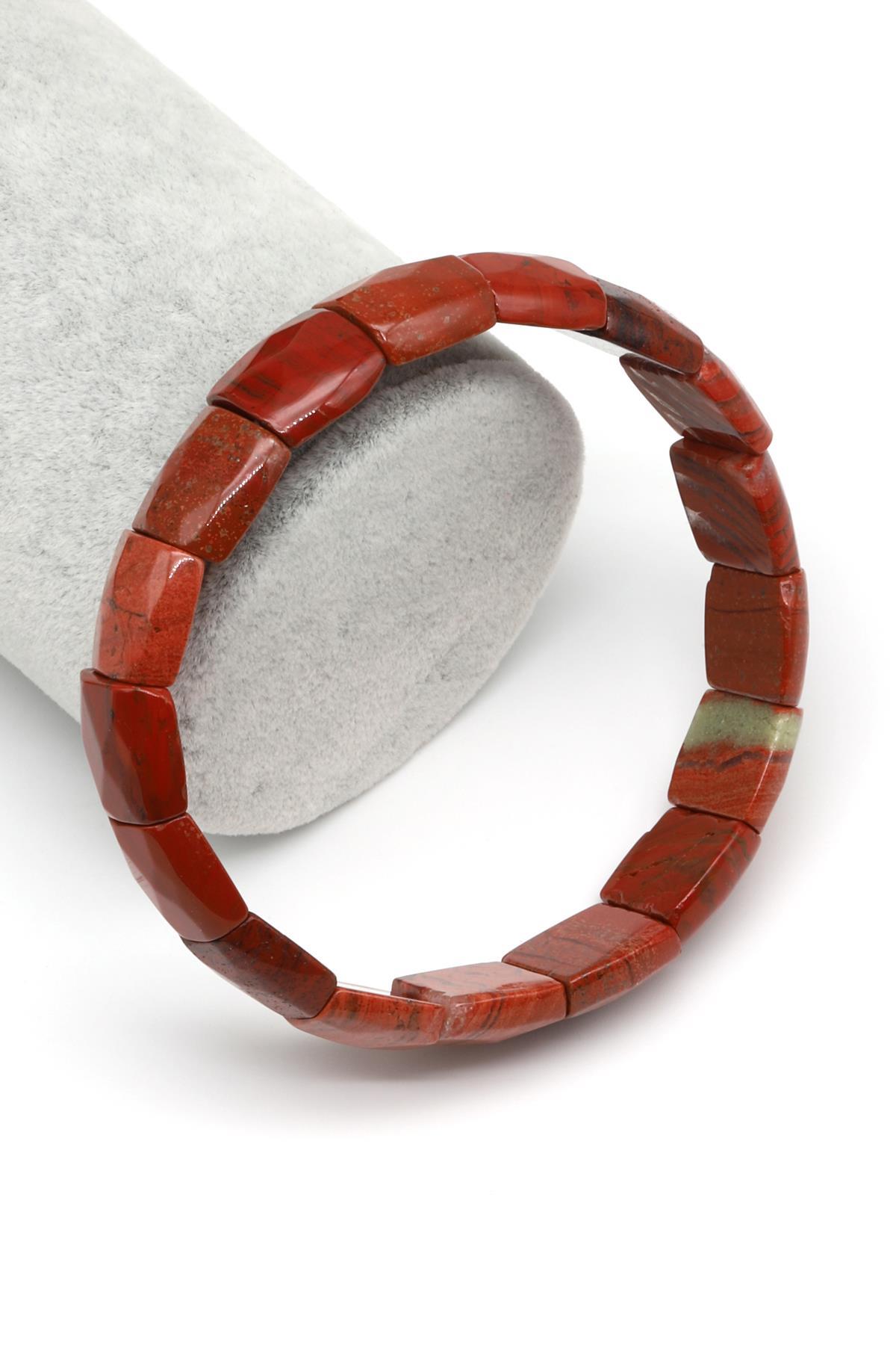 Jasper Doğal Taş Bileklik 13 x 14 mm Özel Kesim