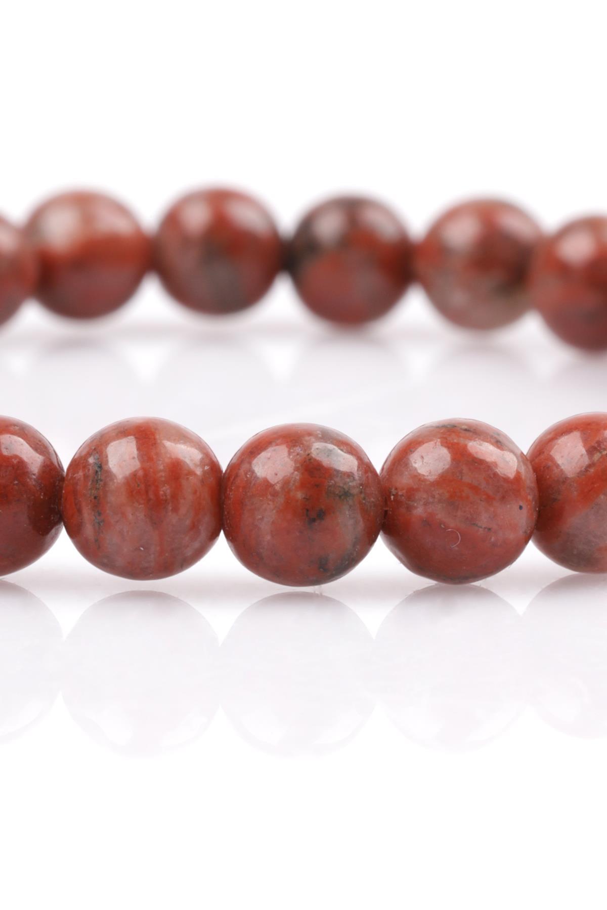 Jasper Doğal Taş Bileklik 6 mm Küre Kesim