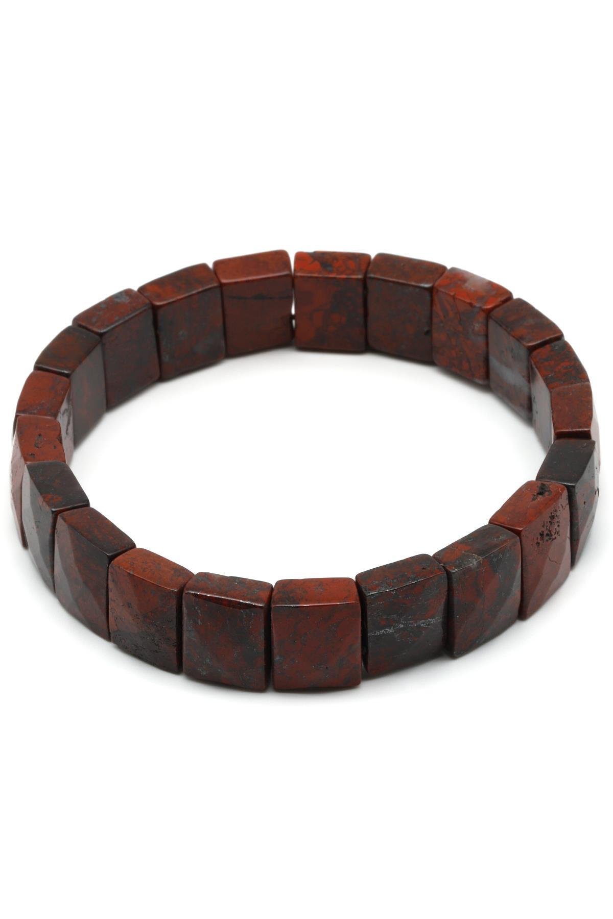 Jasper Doğal Taş Bileklik 9 x 11 mm Özel Kesim