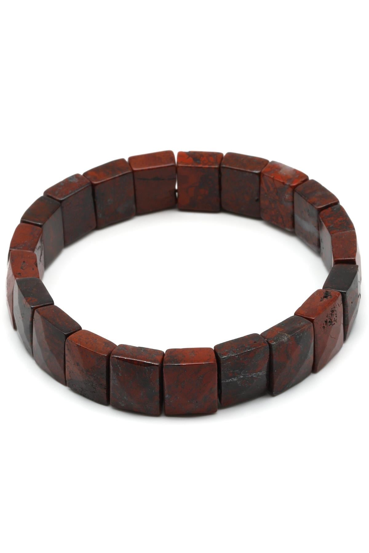 Jasper Doğal Taş Bileklik 9 x 11 mm Özel Kesim