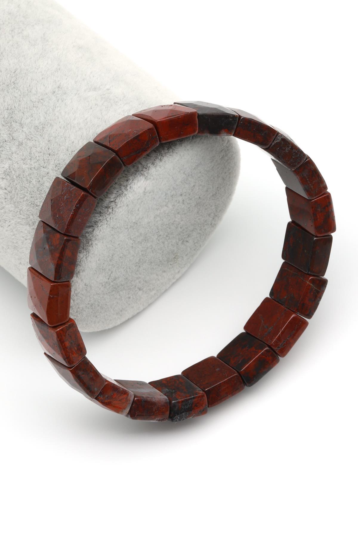 Jasper Doğal Taş Bileklik 9 x 11 mm Özel Kesim