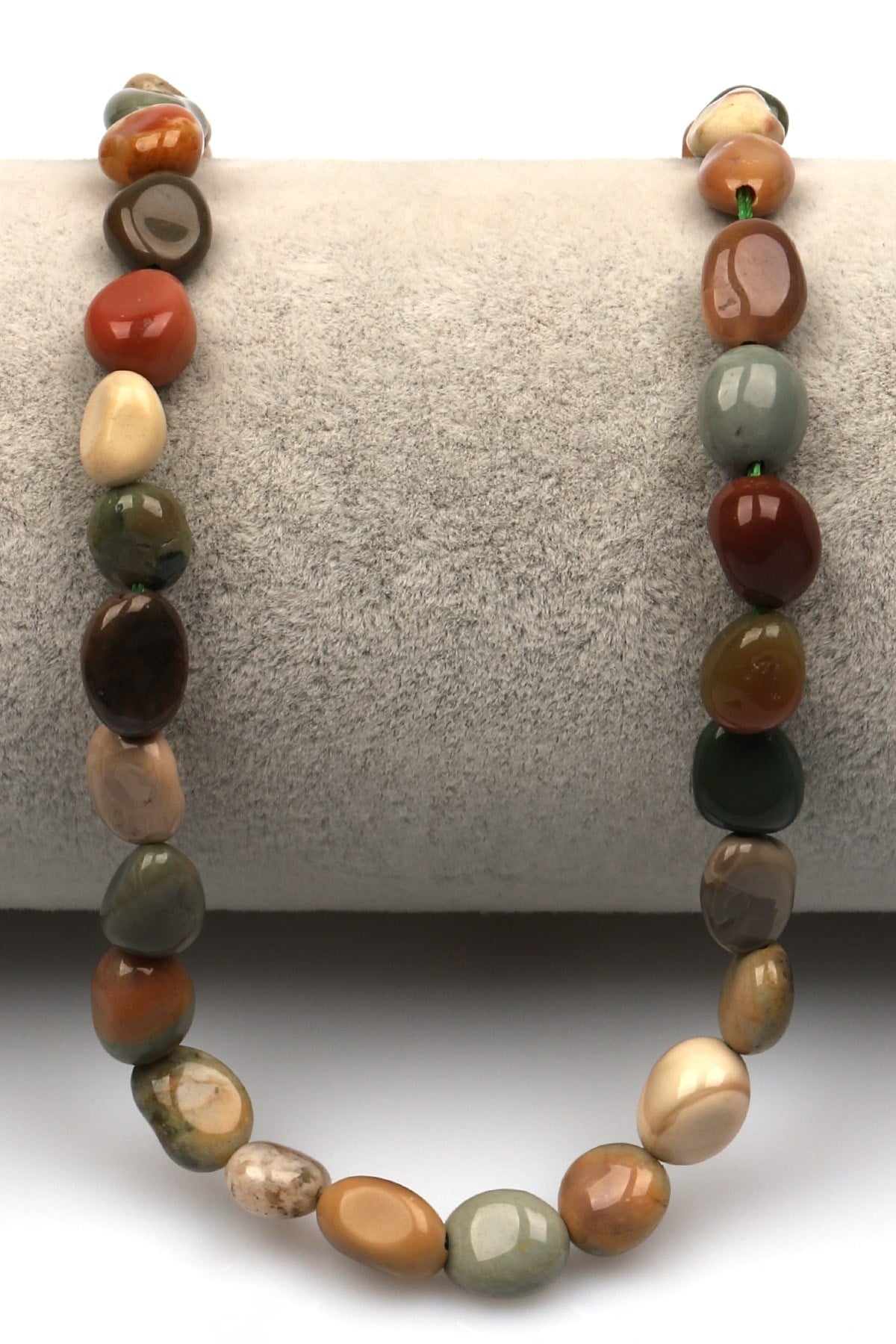 Jasper Doğal Taş Dizi 7 x 10 mm Mercimek Kesim - DZ-1260