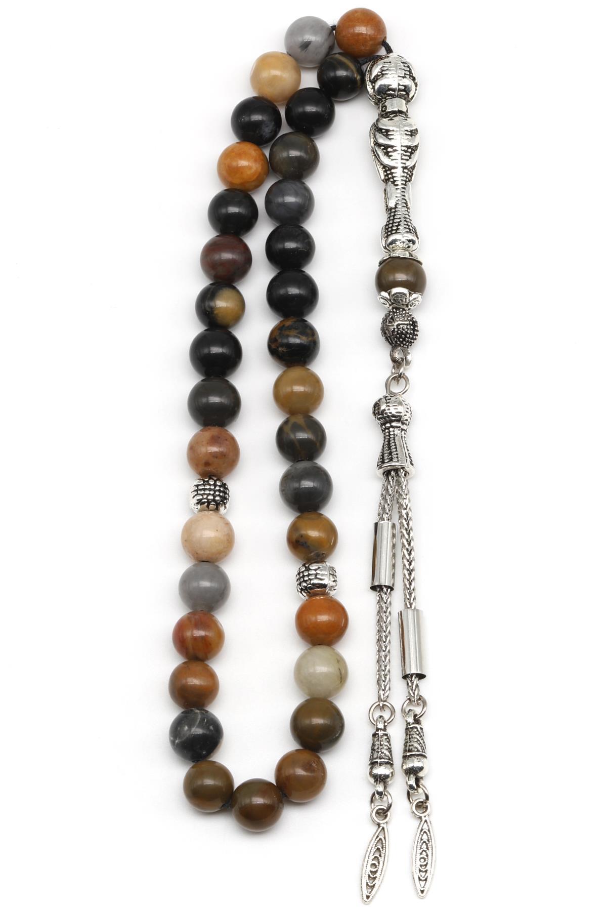 Jasper Doğal Taş Tesbih 8 mm Küre Kesim