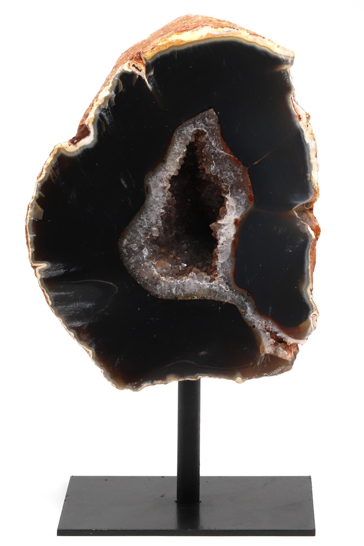 Kalsedon-Akik-Druze Doğal Taş Standlı Ham Parça