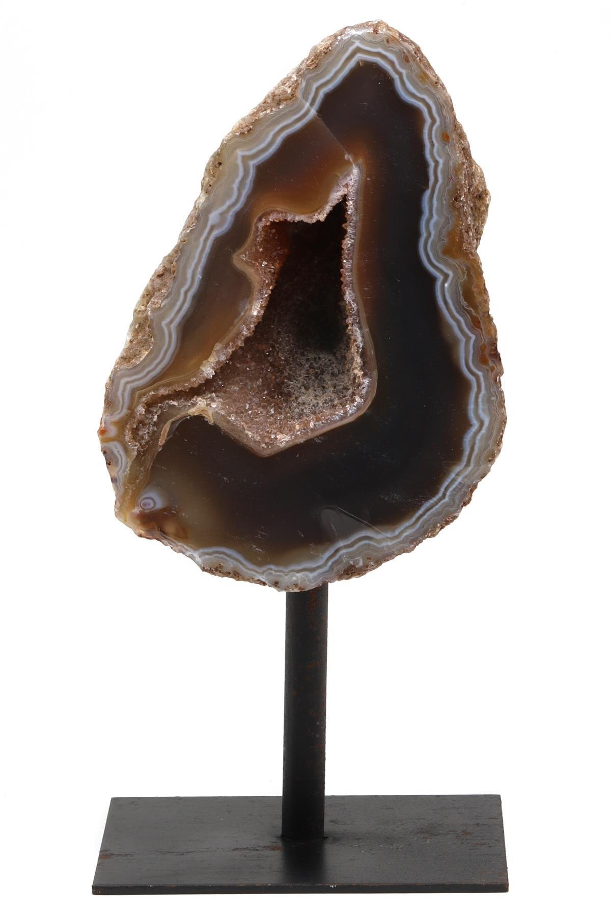 Kalsedon-Akik-Druze Doğal Taş Standlı Ham Parça