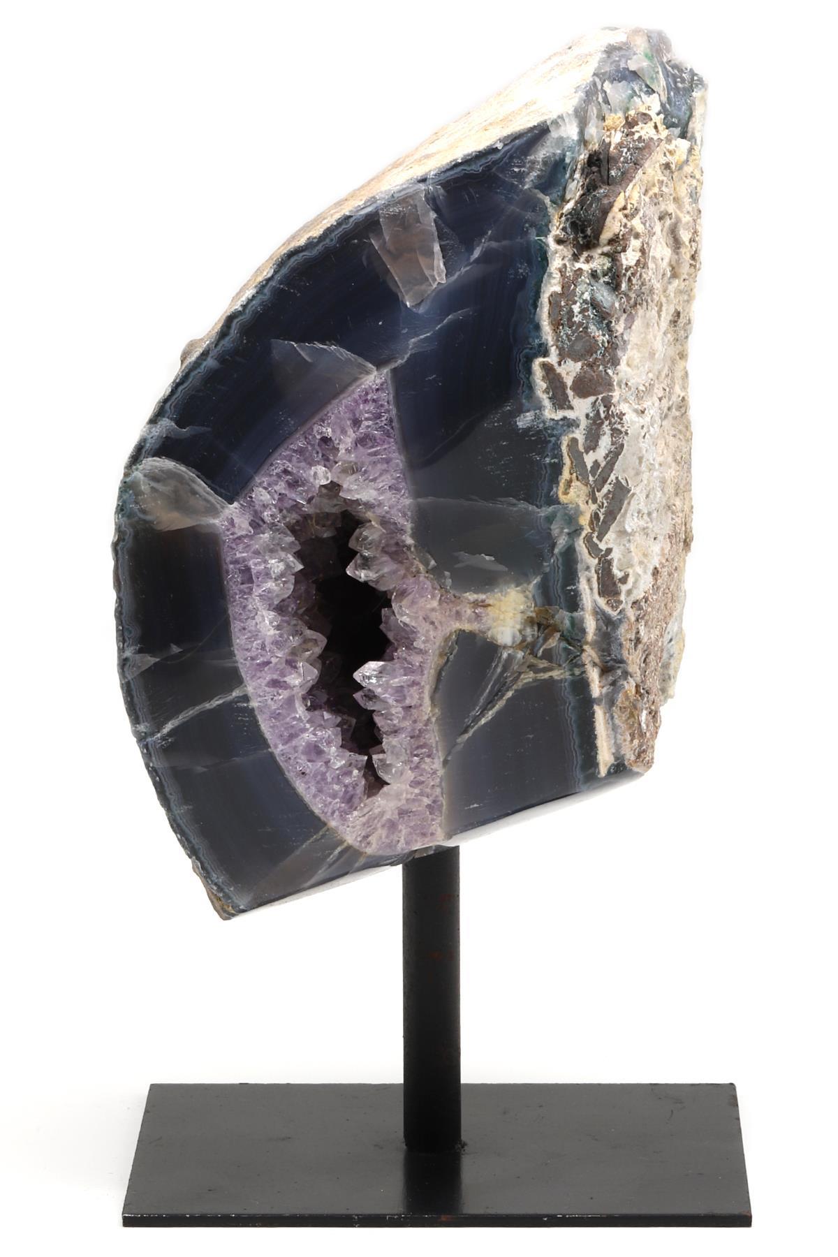 Kalsedon-Akik-Druze Doğal Taş Standlı Ham Parça