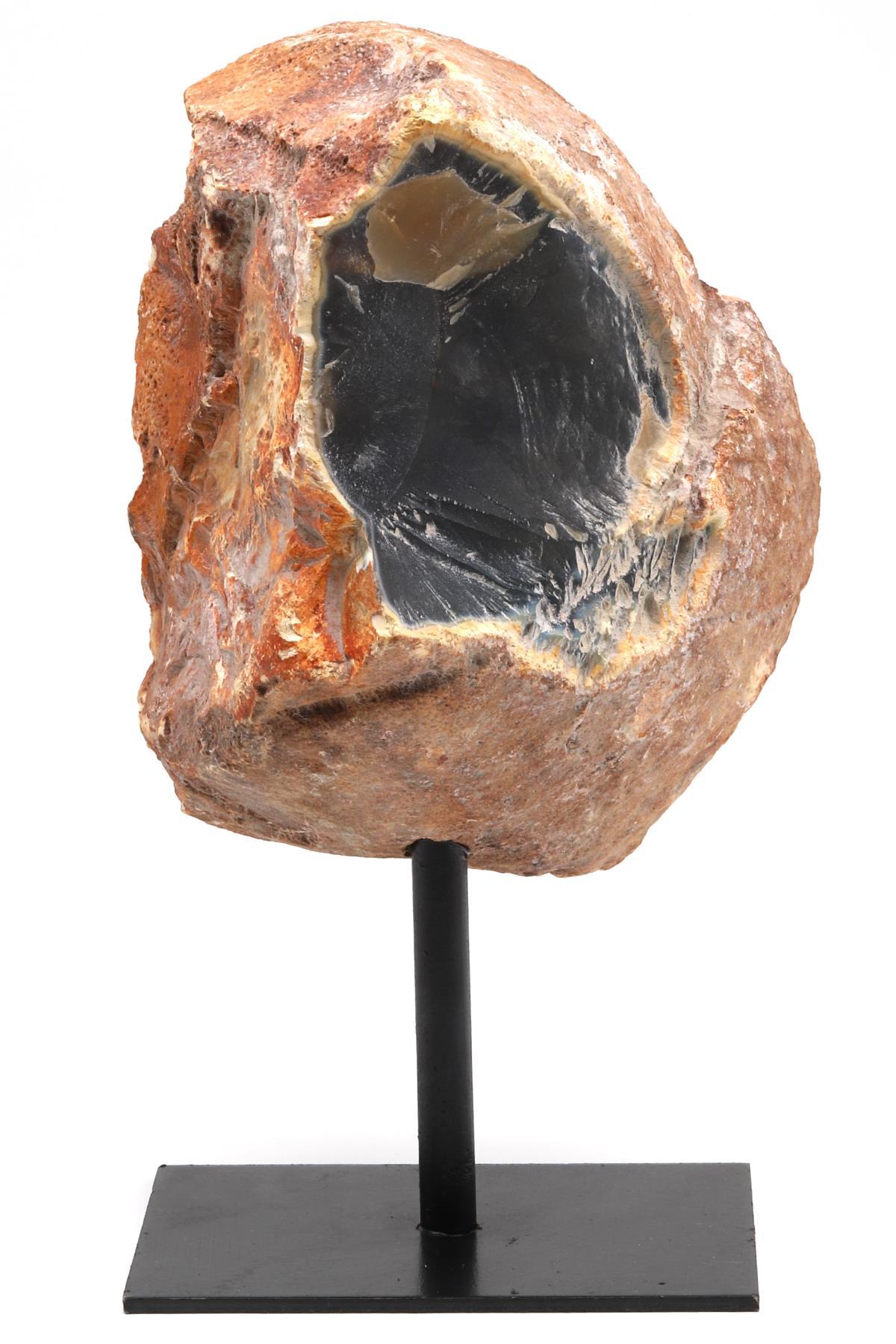 Kalsedon-Akik-Druze Doğal Taş Standlı Ham Parça