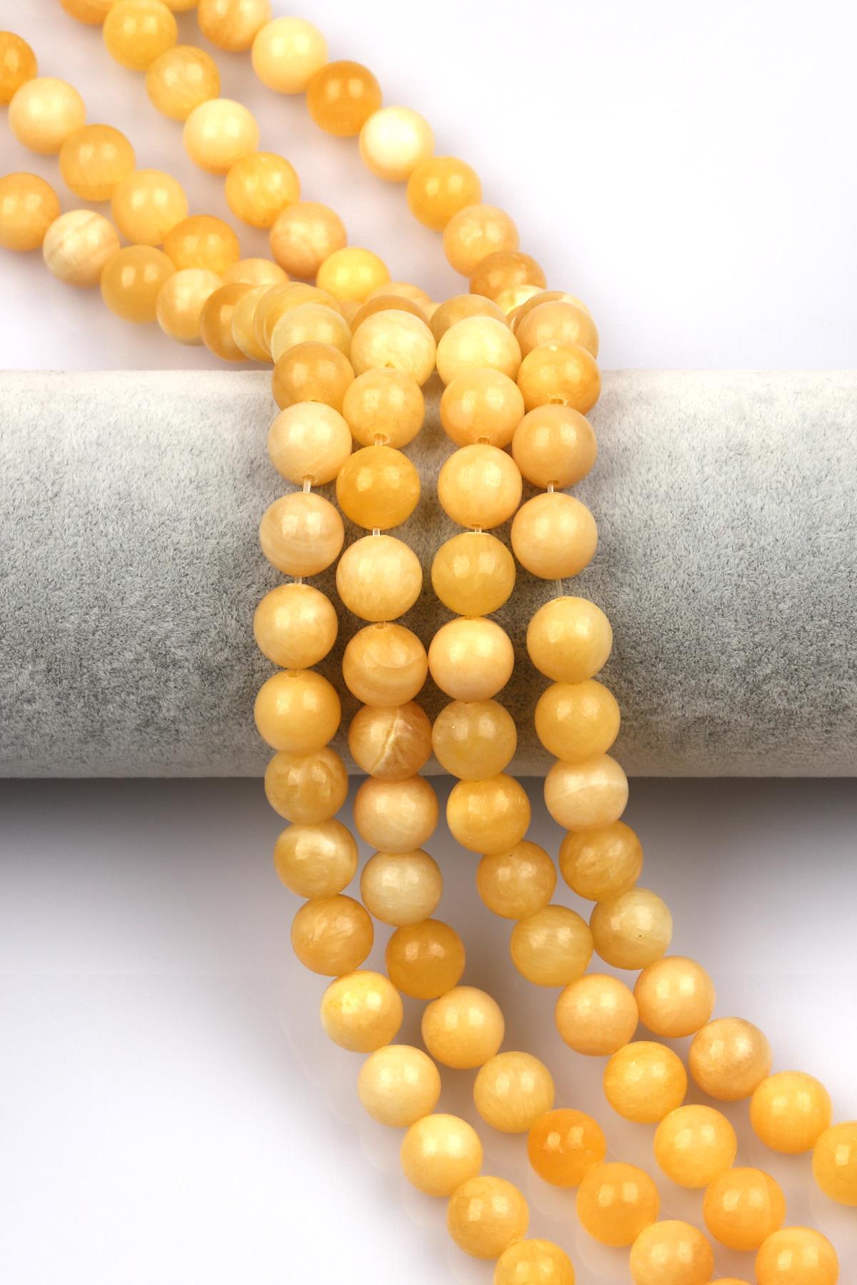 Kalsit Doğal Taş Dizi 10 mm Küre Kesim