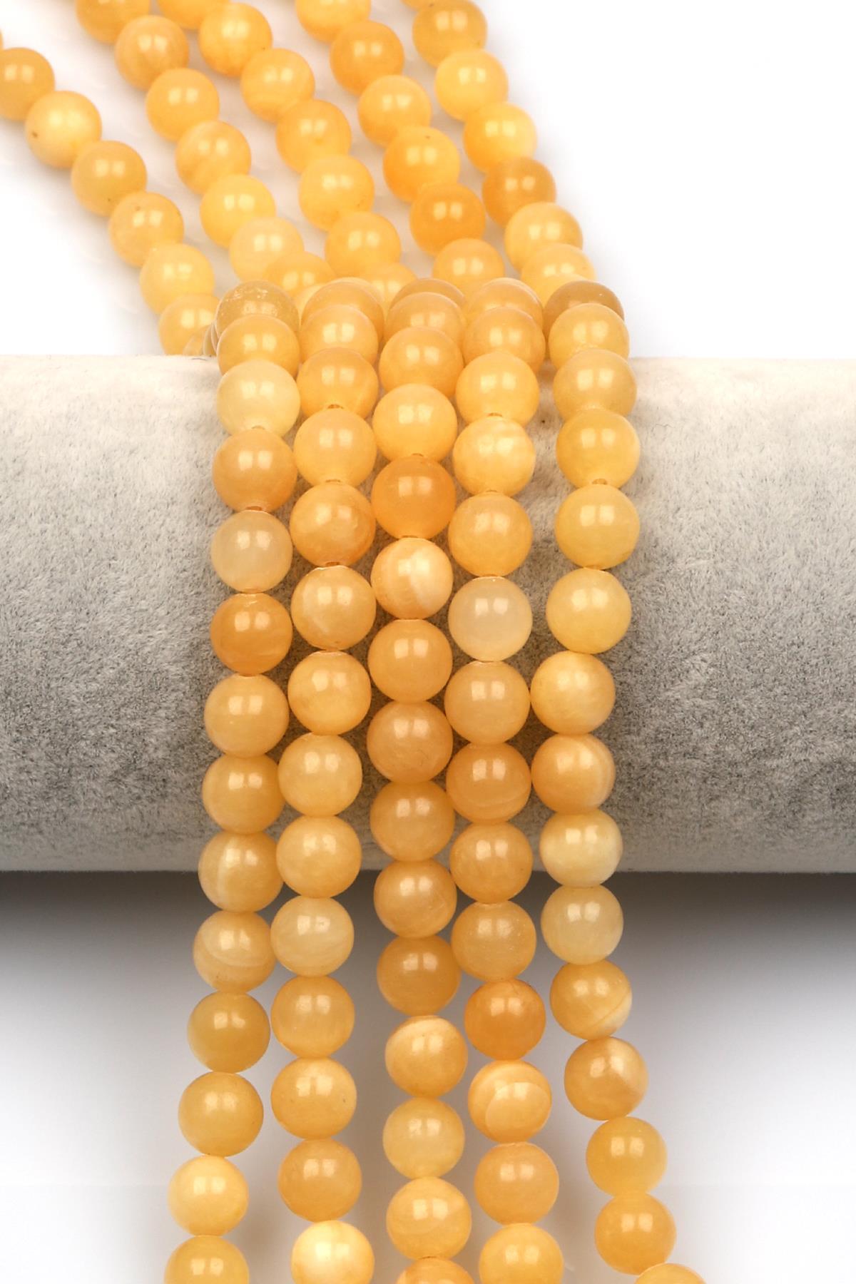 Kalsit Doğaltaş Dizi 8 mm Küre Kesim