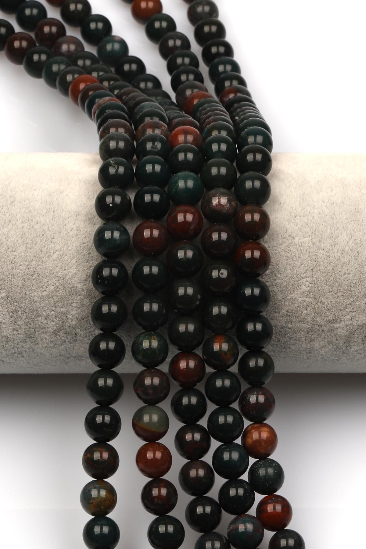 Kan Taşı Doğal Taş Dizi 8 mm Küre Kesim