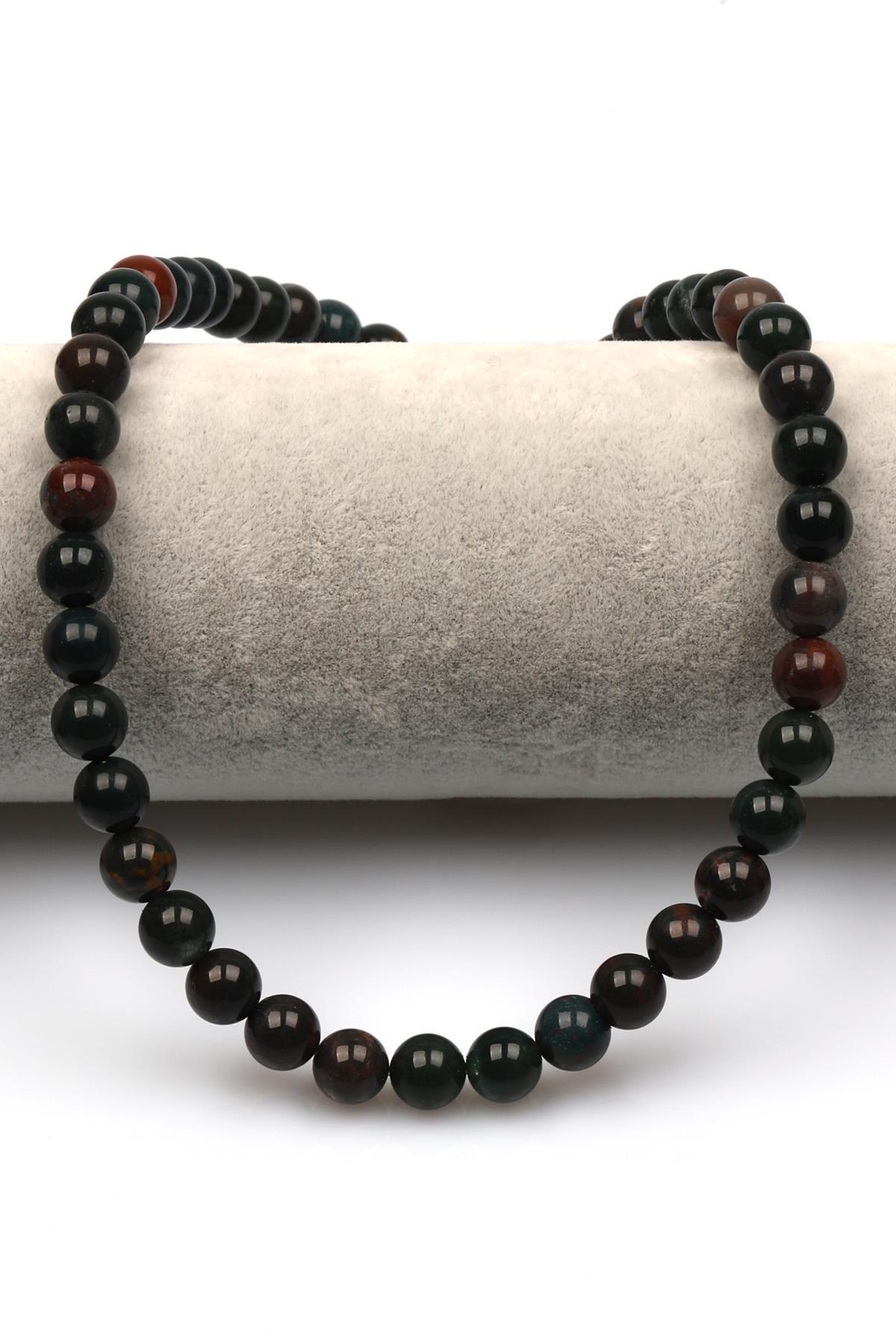 Kan Taşı Doğal Taş Dizi 8 mm Küre Kesim