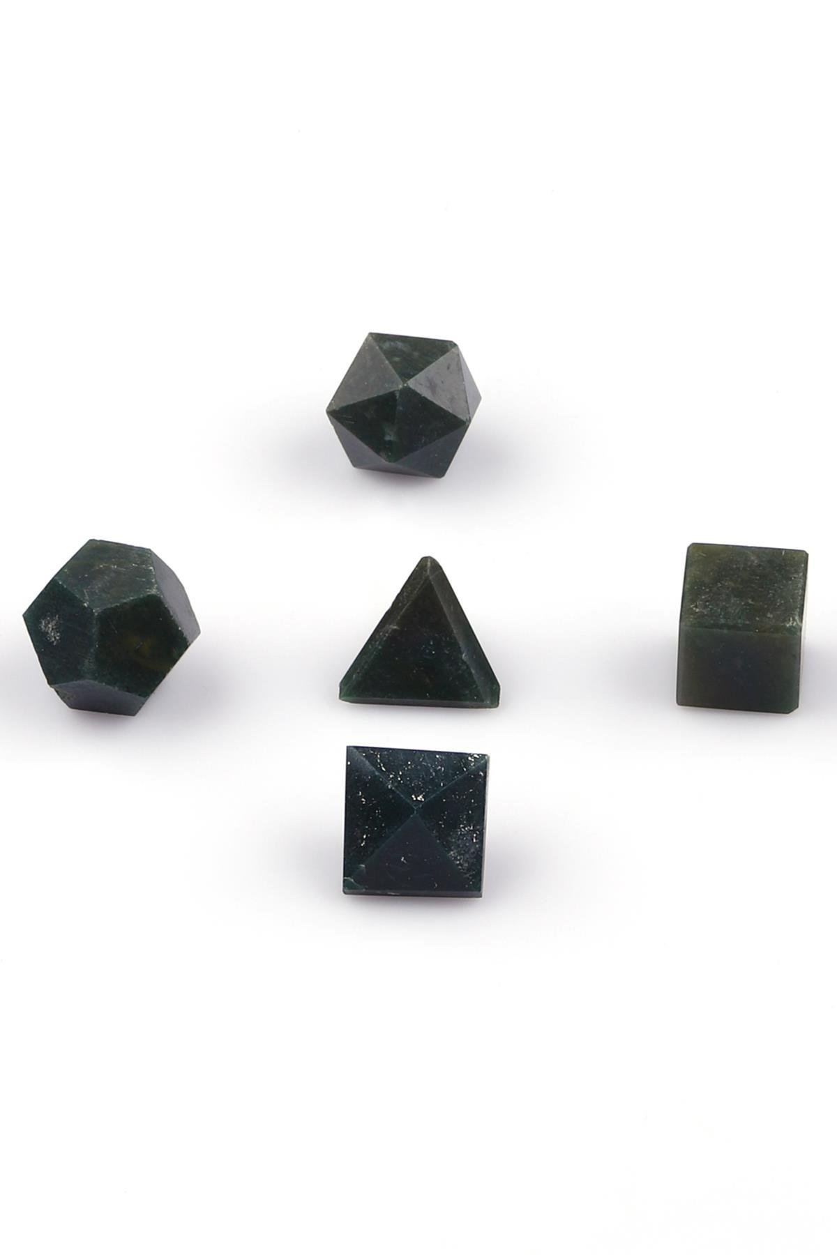 Kan Taşı Doğal Taş Platonik Set