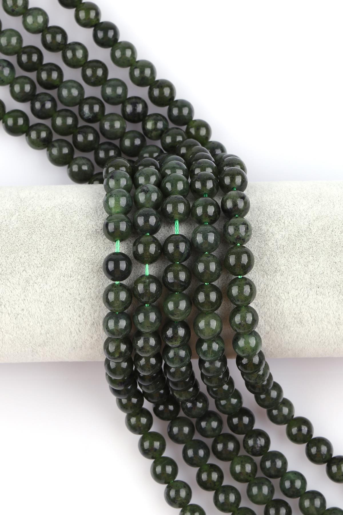 Kanada Yeşim ( A Kalite ) Doğal Taş Dizi 8 mm Küre Kesim