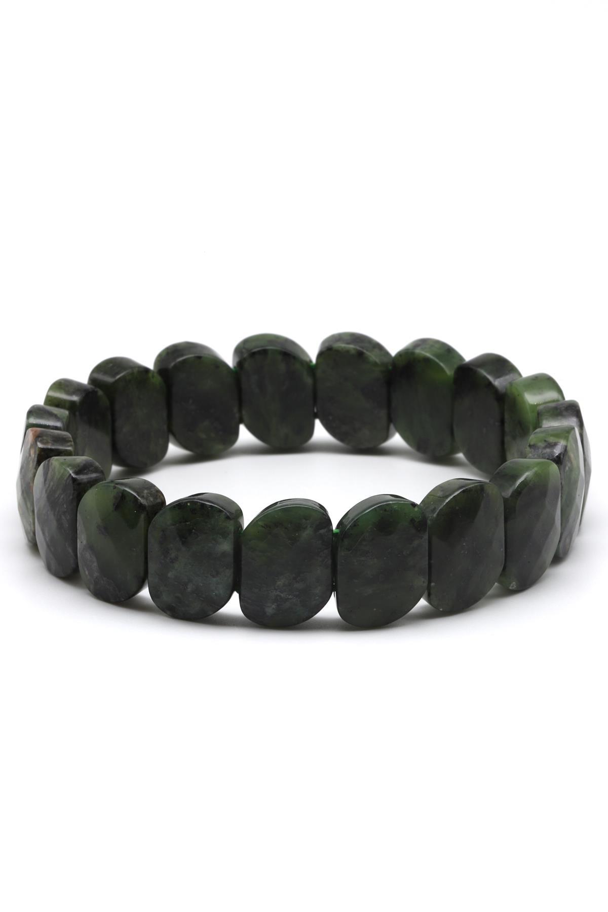 Kanada Yeşim Doğal Taş Bileklik 10 x 15 mm Özel Kesim