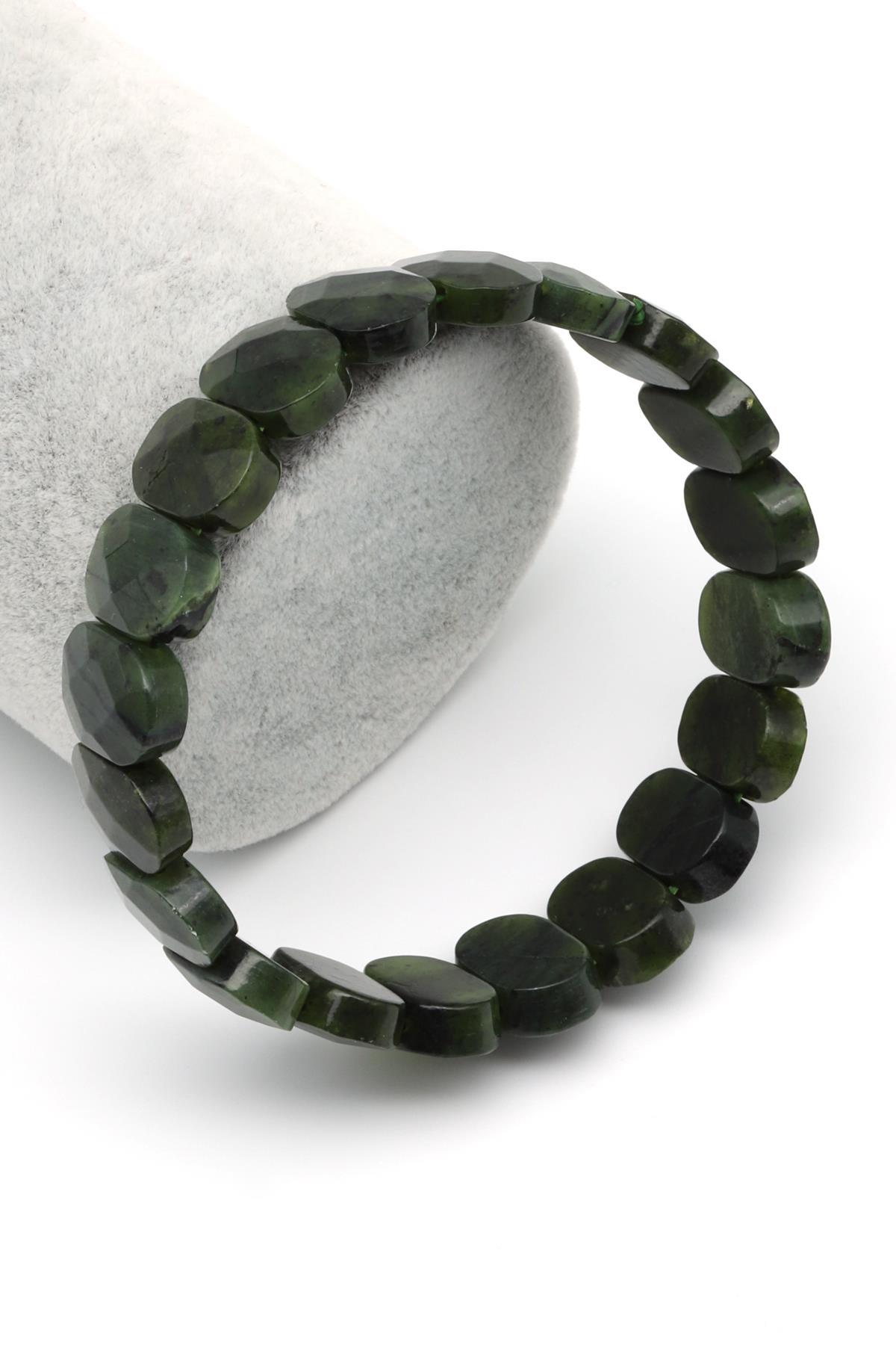 Kanada Yeşim Doğal Taş Bileklik 10 x 14 mm Özel Kesim