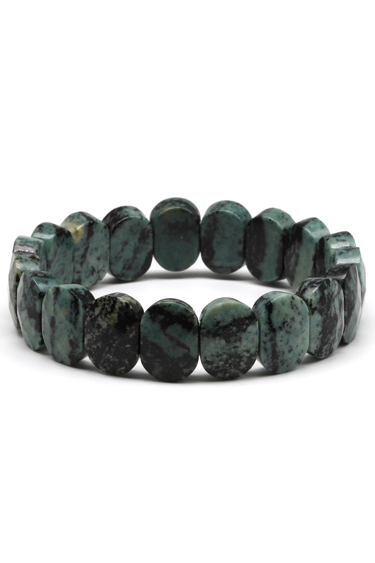 Kanbaba Jasper Doğal Taş Bileklik 10 x 14 mm Özel Kesim